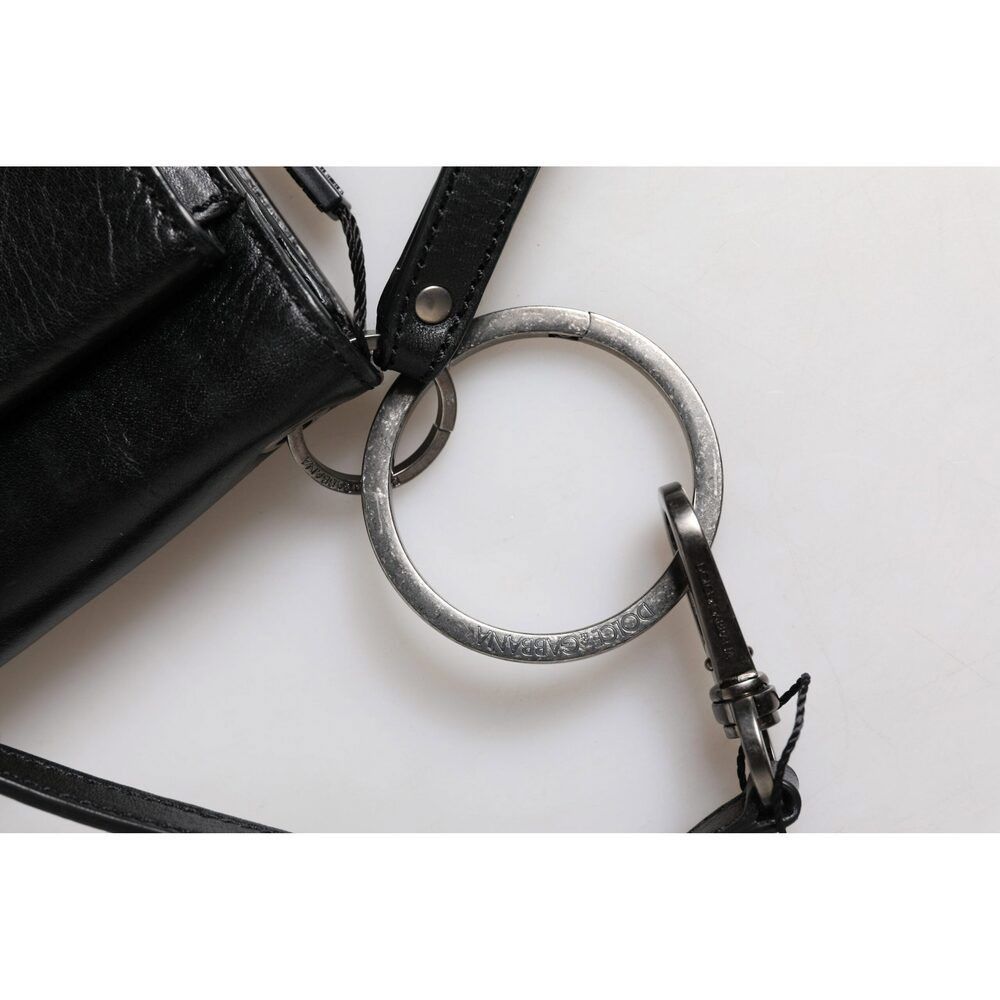 Dolce & Gabbana Dolce & Gabbana Black Leather Logo Purse Shoulder Crossbody Size ONE SIZE - 8 Thumbnail