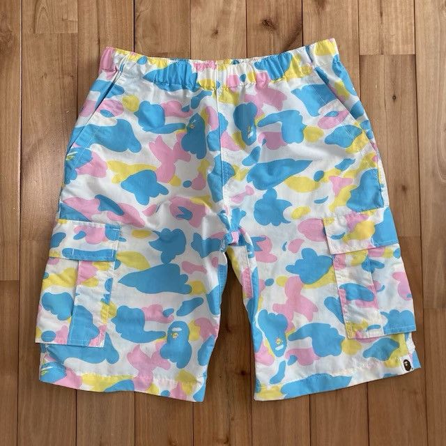 Bape BAPE Multi camo Nylon Cargo Shorts cotton candy camo ★size S Size US 30 / EU 46 - 1 Thumbnail