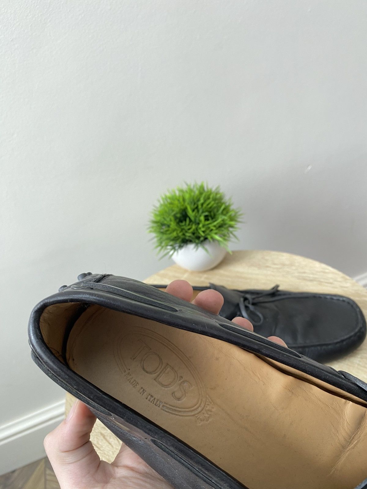 Tod's Vintage Tod's Mens Black Textured Leather Loafers Size US 9 / EU 42 - 8 Thumbnail