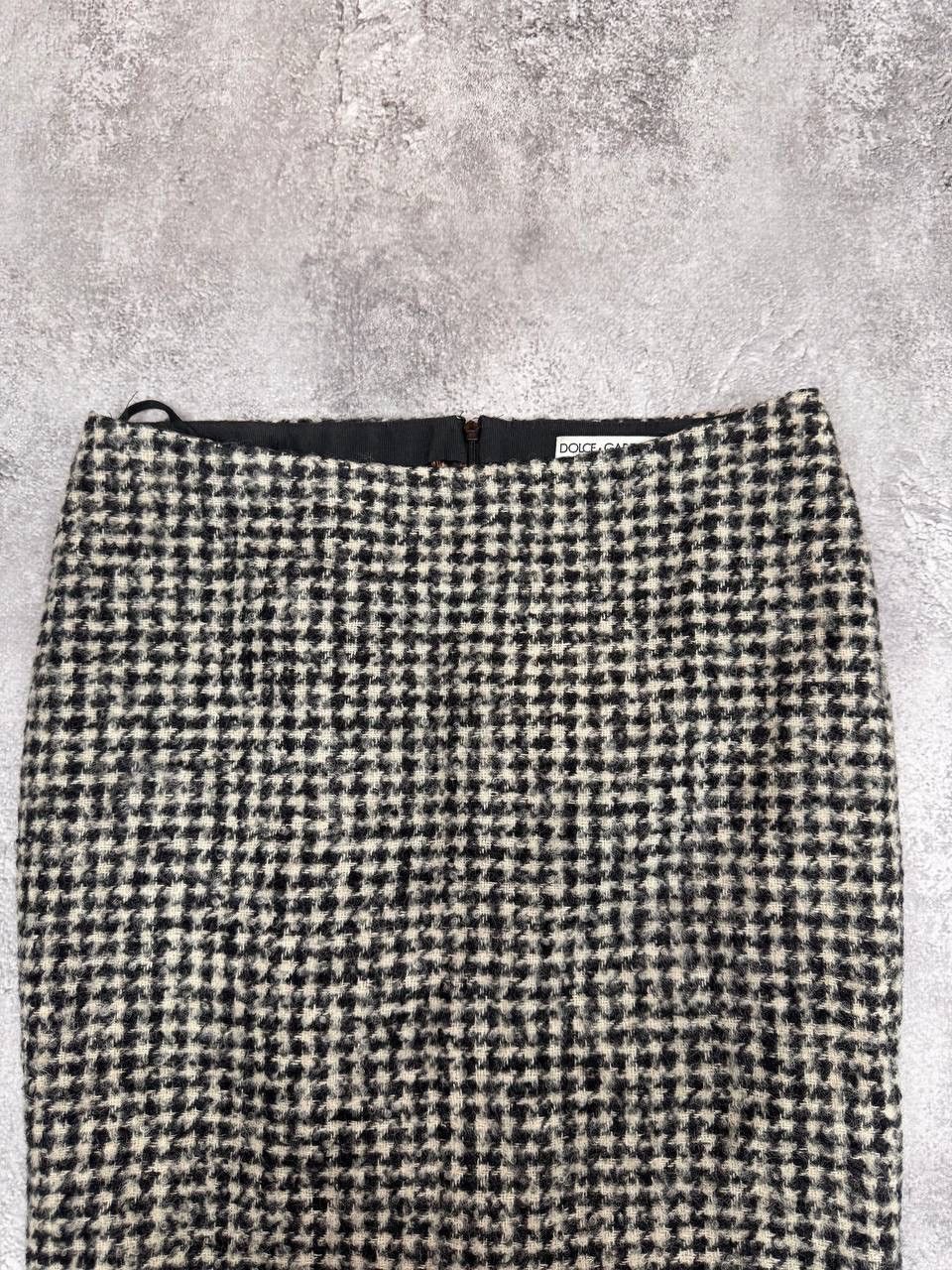 Dolce & Gabbana Dolce & Gabbana Women's Tweed Pencil Skirt Black Beige Size 25" / US 0 / IT 36 - 2 Thumbnail