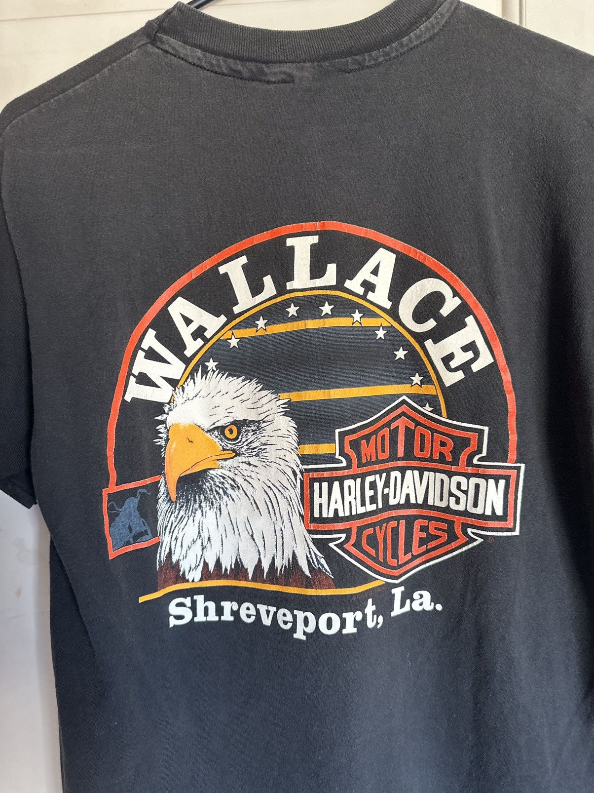 Harley Davidson × Vintage Black Harley Davidson 1980s Single Stitch Size US XL / EU 56 / 4 - 5 Thumbnail