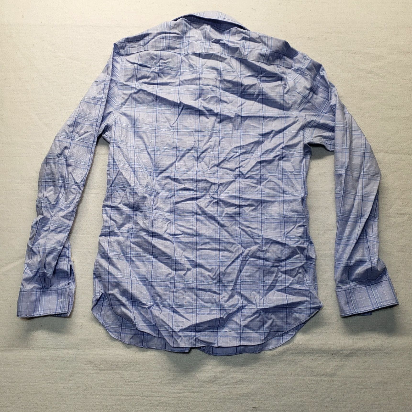 Michael Kors Michael Kors Shirt Button-Up Checkered Blue Regular Fit Adult Mens M 15.5 Cotton Long Sleeve Collared Neck Logo Pattern: Checks Vintage: No Size 40R - 8 Thumbnail