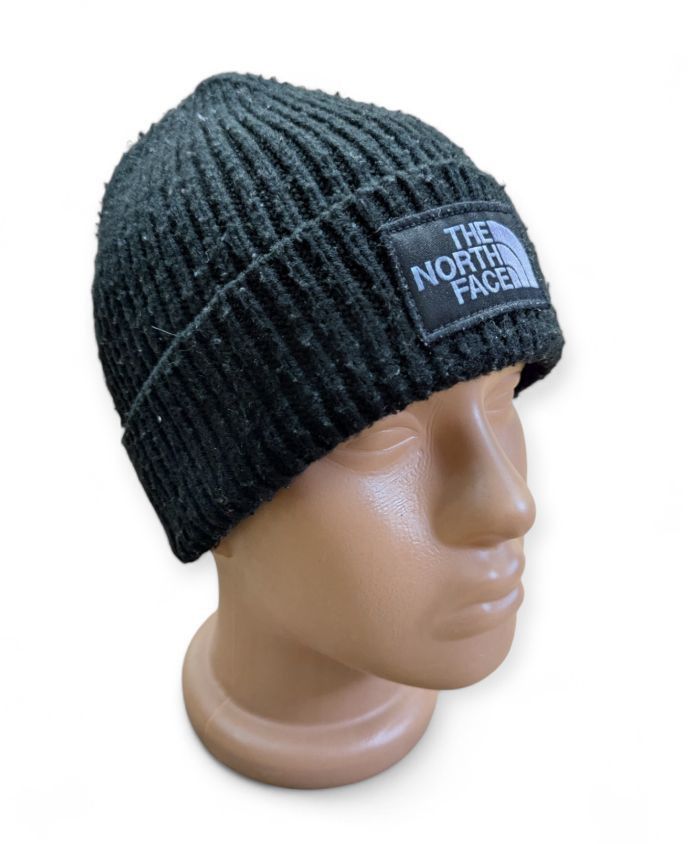 The North Face THE NORTH FACE Logo Box Cuffed Knit Beanie Size ONE SIZE - 5 Thumbnail