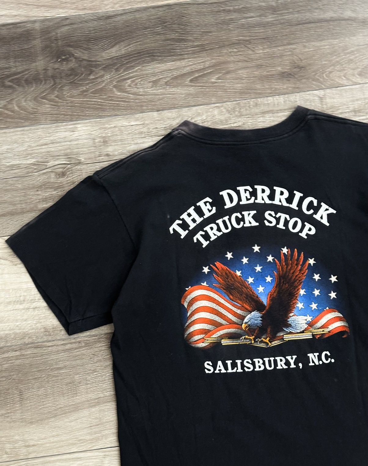 Vintage 1993 Black Distressed " Lead Truck " 18 Wheeler Tee Large Size US L / EU 52-54 / 3 - 6 Thumbnail