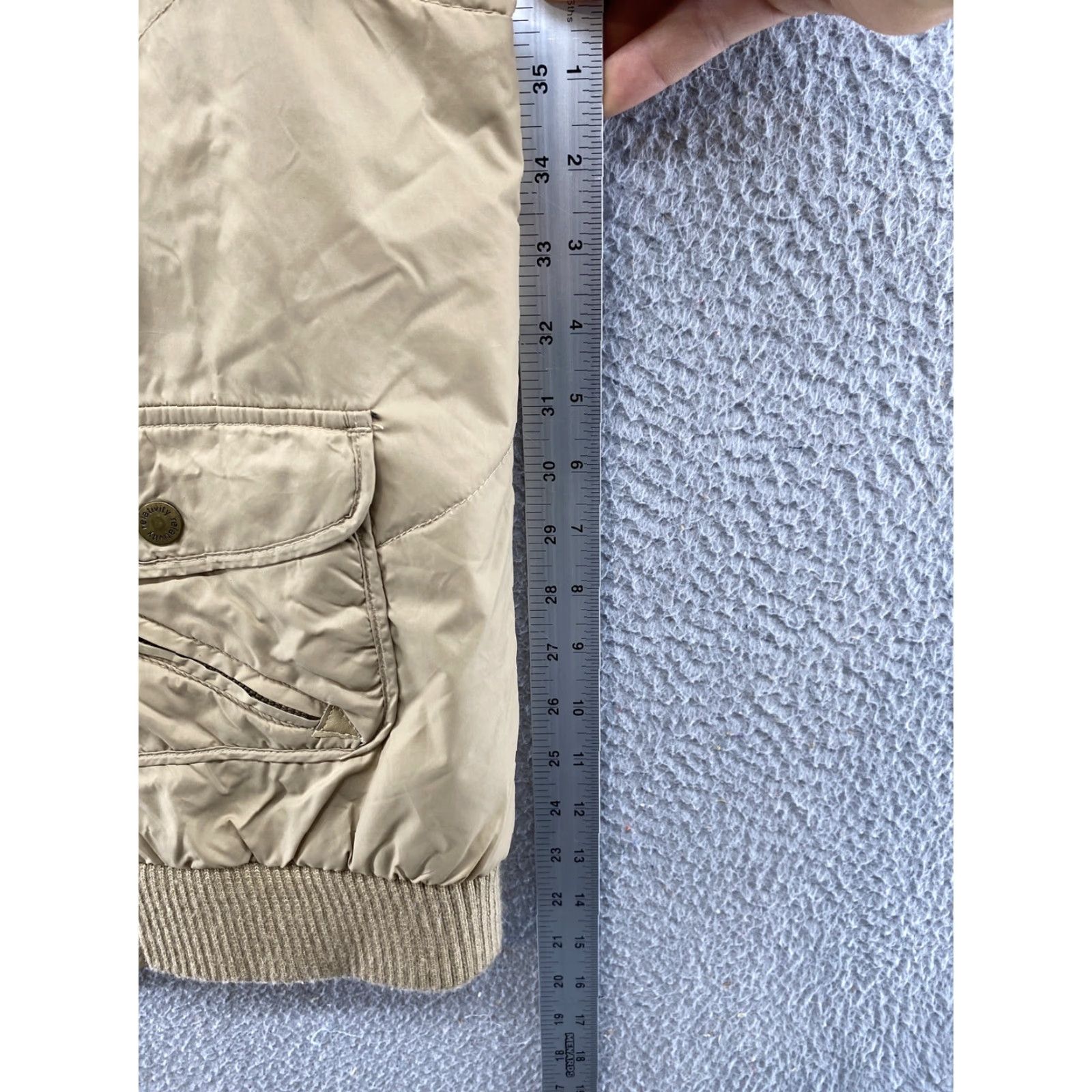 Vintage Relativity Women's Vest Nylon Beige Full Zip Faux Fur Hood L Size Size L / US 10 / IT 46 - 7 Thumbnail
