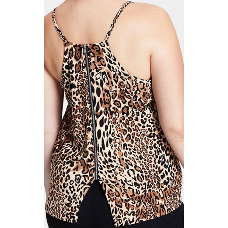 Bar III Bar III Zip Back Cheetah-Printed Camisole Top Small Size S / US 4 / IT 40 - 2 Thumbnail
