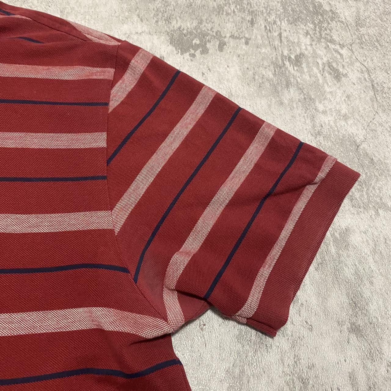Lacoste 2000s y2k Burgundy striped Lacoste polo shirt Size US M / EU 48-50 / 2 - 7 Thumbnail
