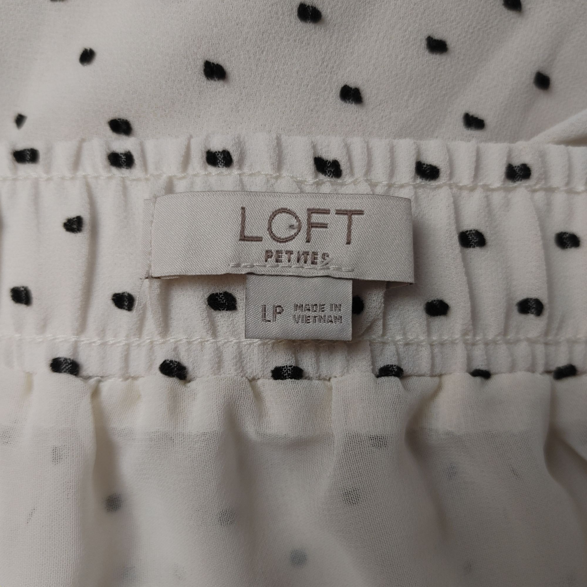 Loft Loft Petites Women's Pleated Bottom Polka Dot Skirt Large Size 34" / US 12 / IT 48 - 2 Thumbnail