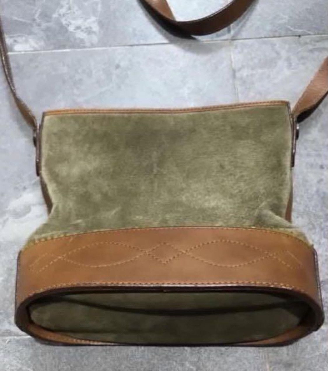 Leather Elle Paris sling bag Suede leather Shoulder bag Size ONE SIZE - 6 Thumbnail
