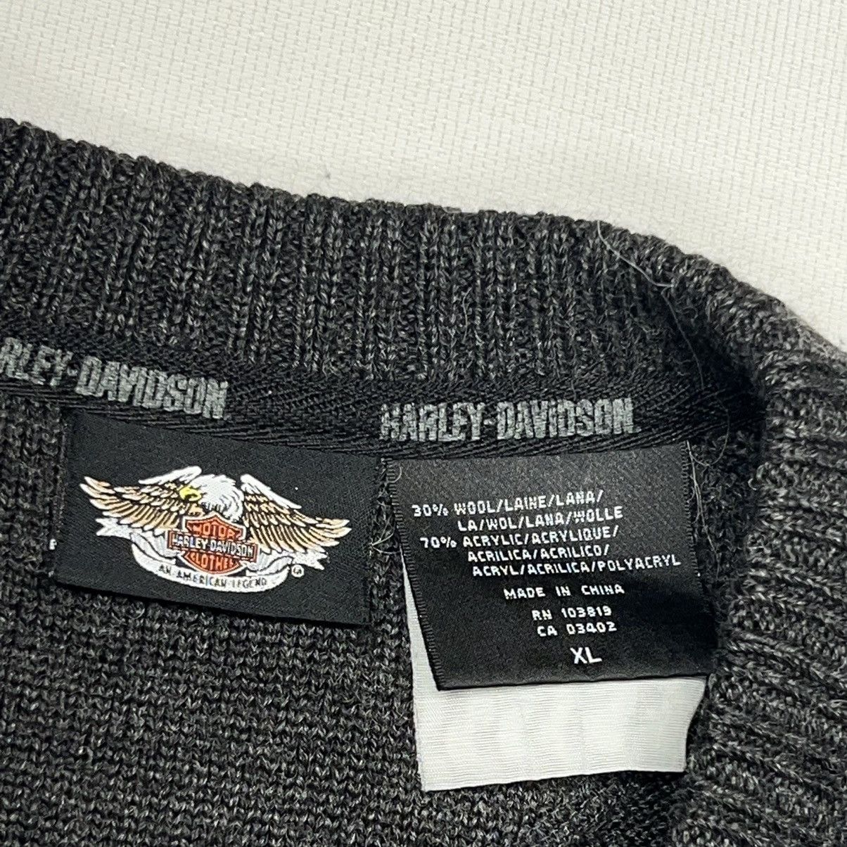 Harley Davidson Harley Davidson Sweater Grey Wool Knit Crewneck Logo Biker Size US XL / EU 56 / 4 - 5 Thumbnail