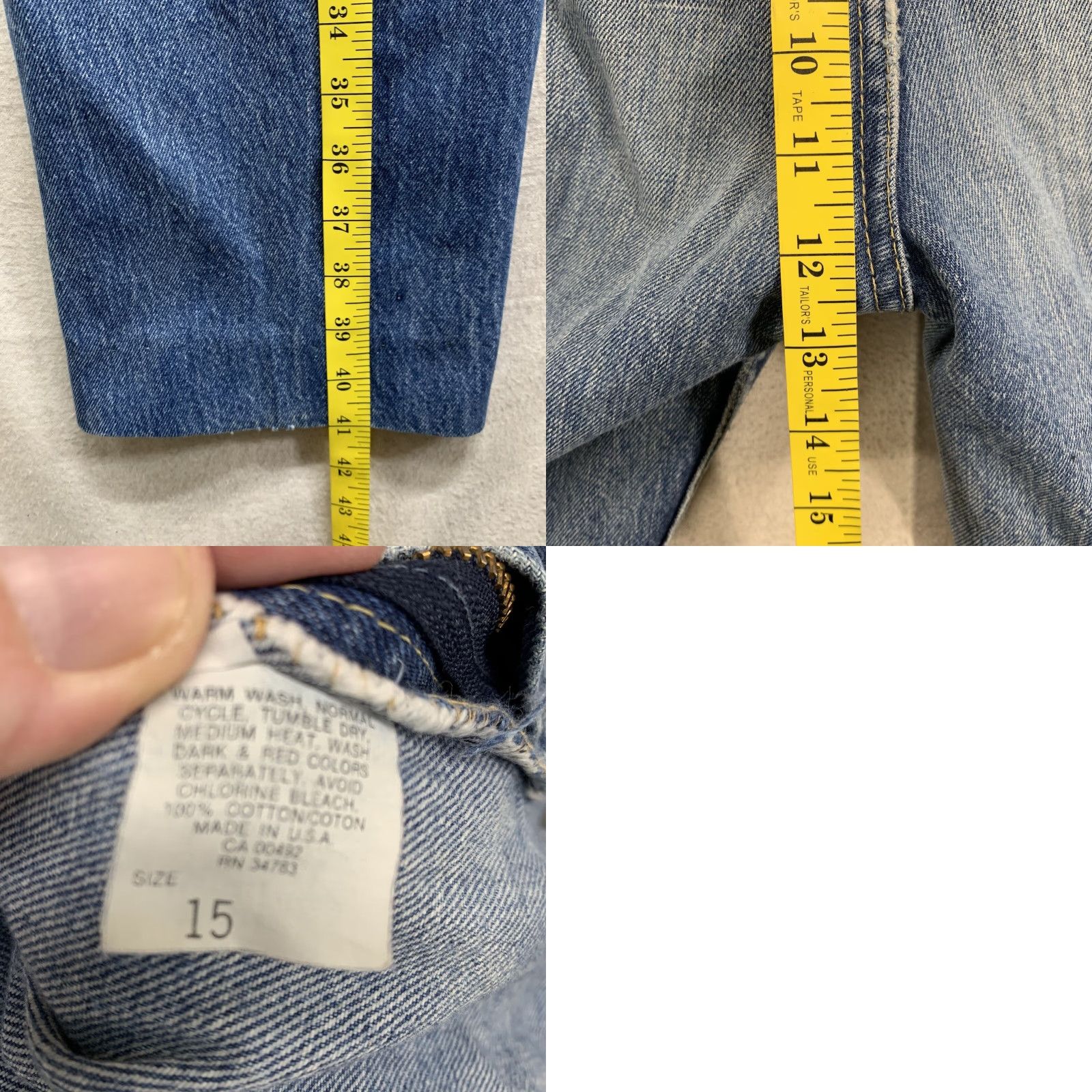 Lee VINTAGE Lee Riders Jeans Women High Rise Slim Fit 31x30 Blue Cotton Denim USA - Straight Pockets Size 24" / US 00 / IT 34 - 10 Thumbnail