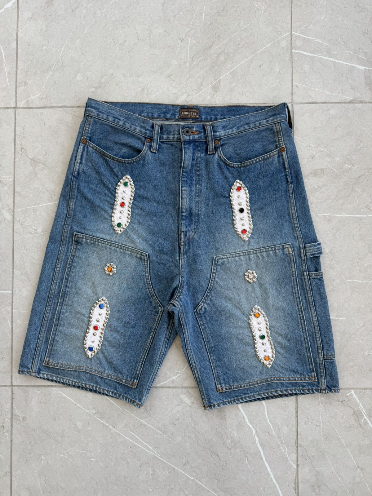 Kapital Jean Shorts Stud | Grailed