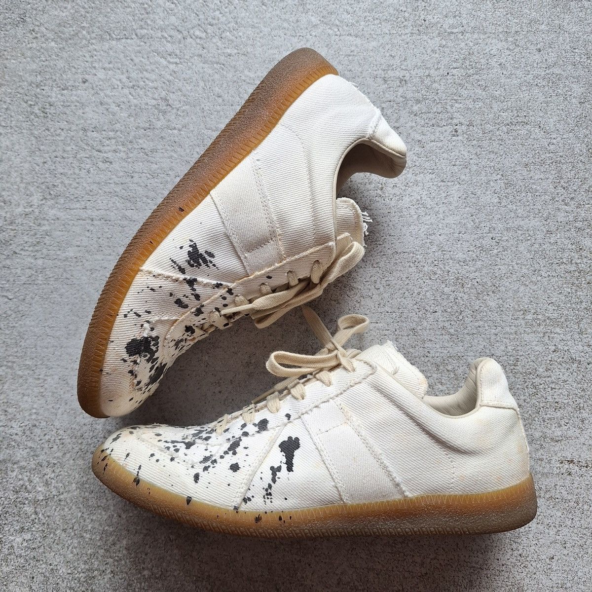 Maison Margiela Replica GAT Splash Paint Canvas Sneakers