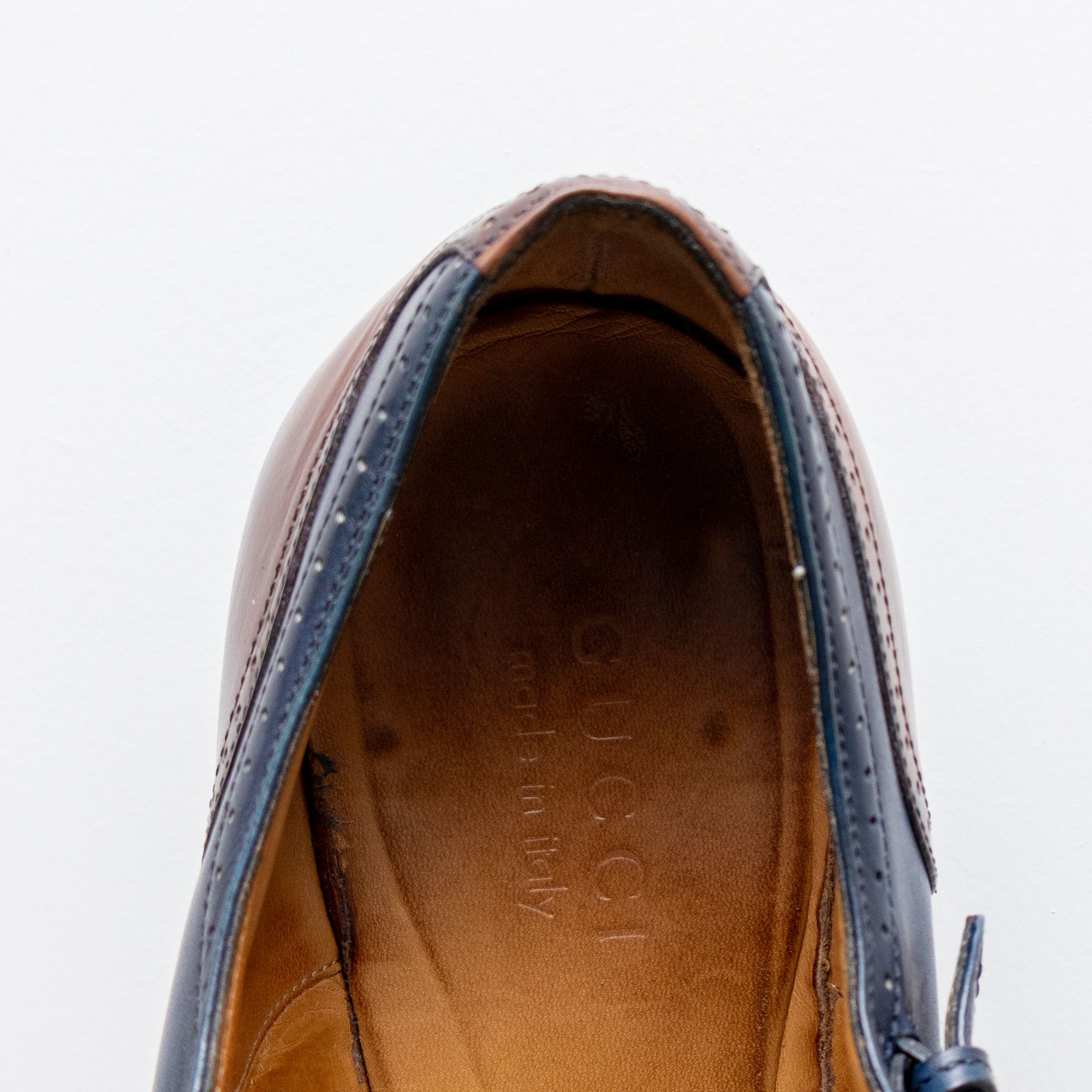 Gucci Gucci Men’s Leather Monk Strap Brogue Cap Toe Dress Shoes 9 Size US 9 / EU 42 - 15 Thumbnail