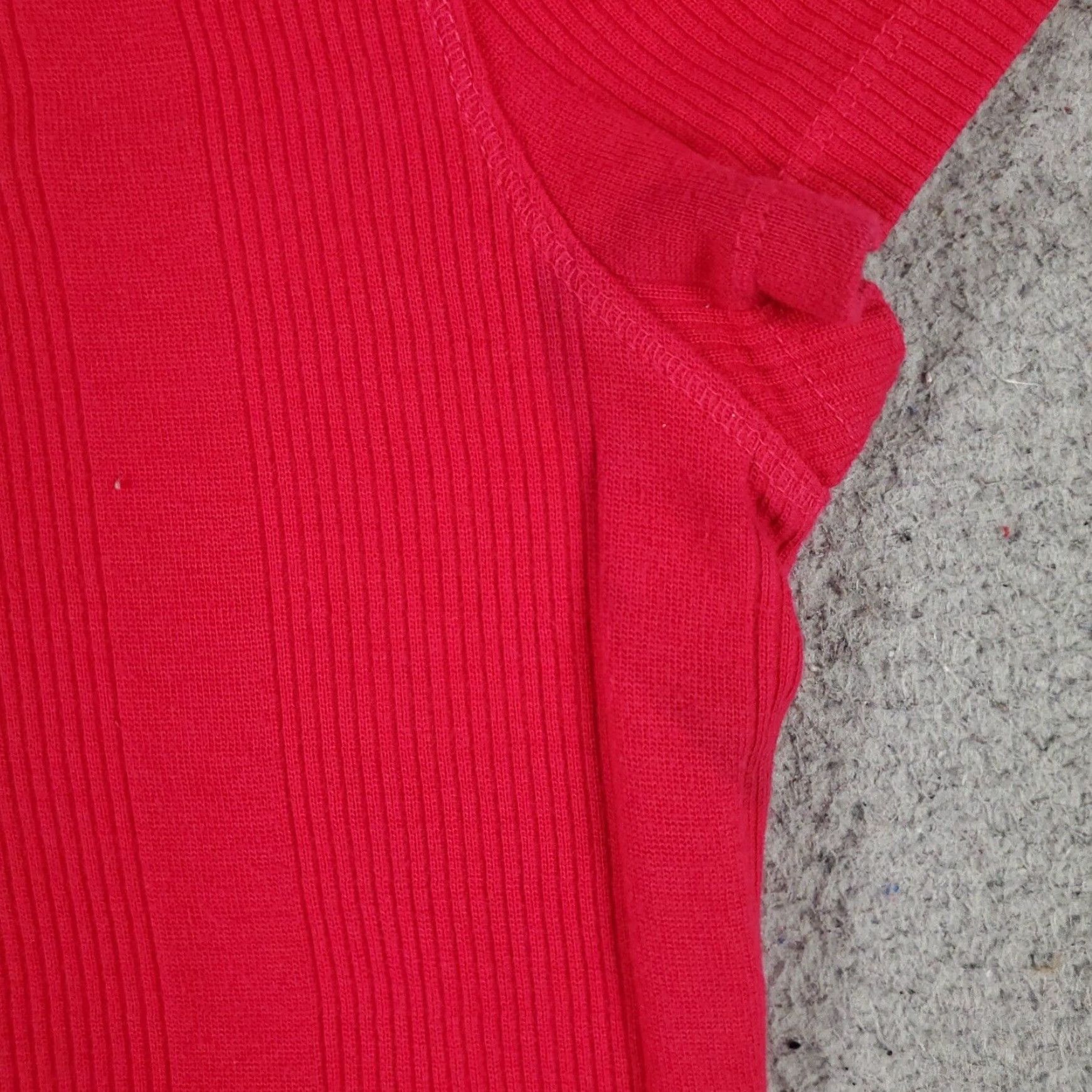 Tommy Hilfiger Tommy Hilfiger Womens Medium Red Short Sleeve Crew Neck Cotton T Shirt Size M / US 6-8 / IT 42-44 - 4 Thumbnail