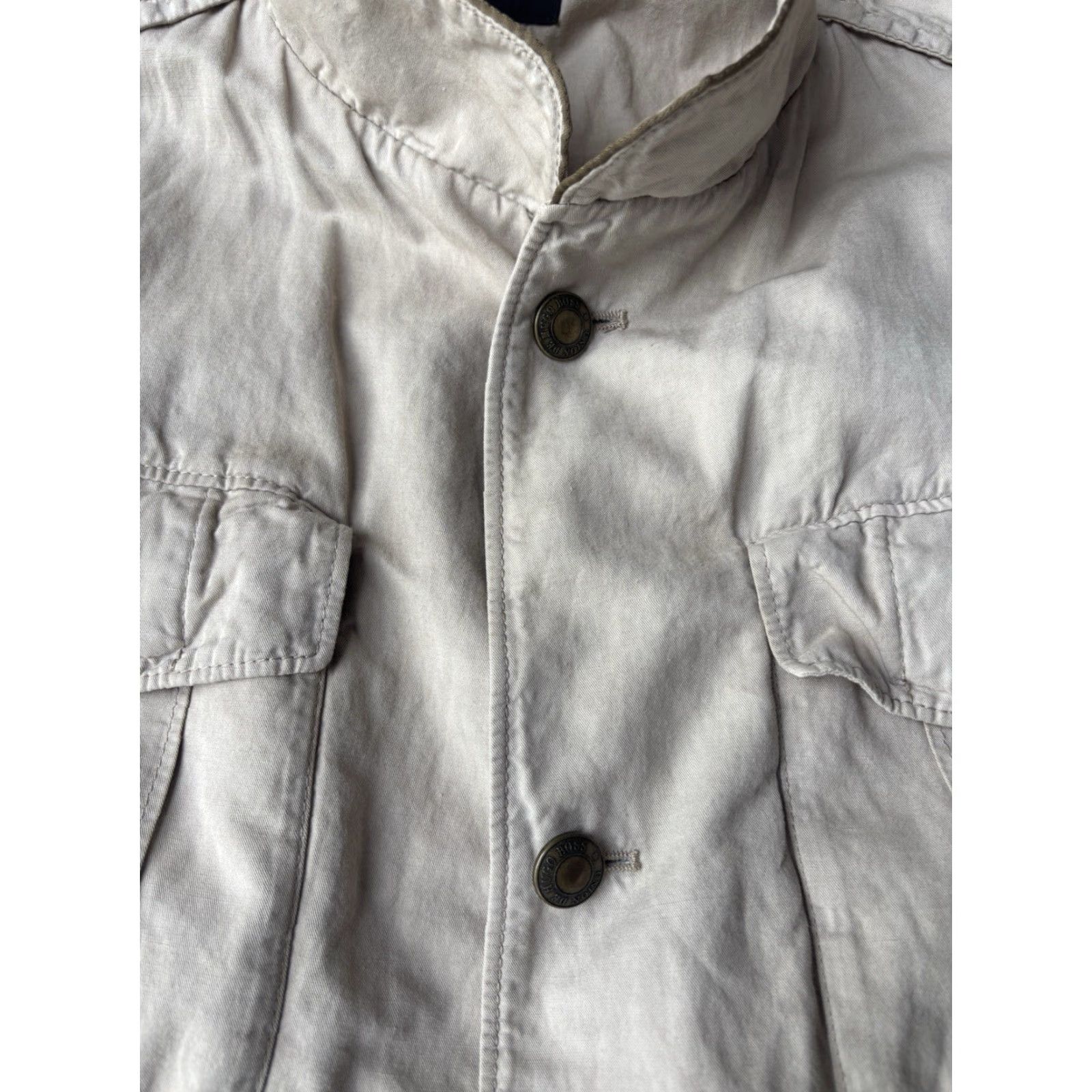 Hugo Boss VINTAGE Boss Hugo Boss Cotton Utility Tactical Safari Jacket 44R Mens Beige 90s Size US S / EU 44-46 / 1 - 5 Thumbnail