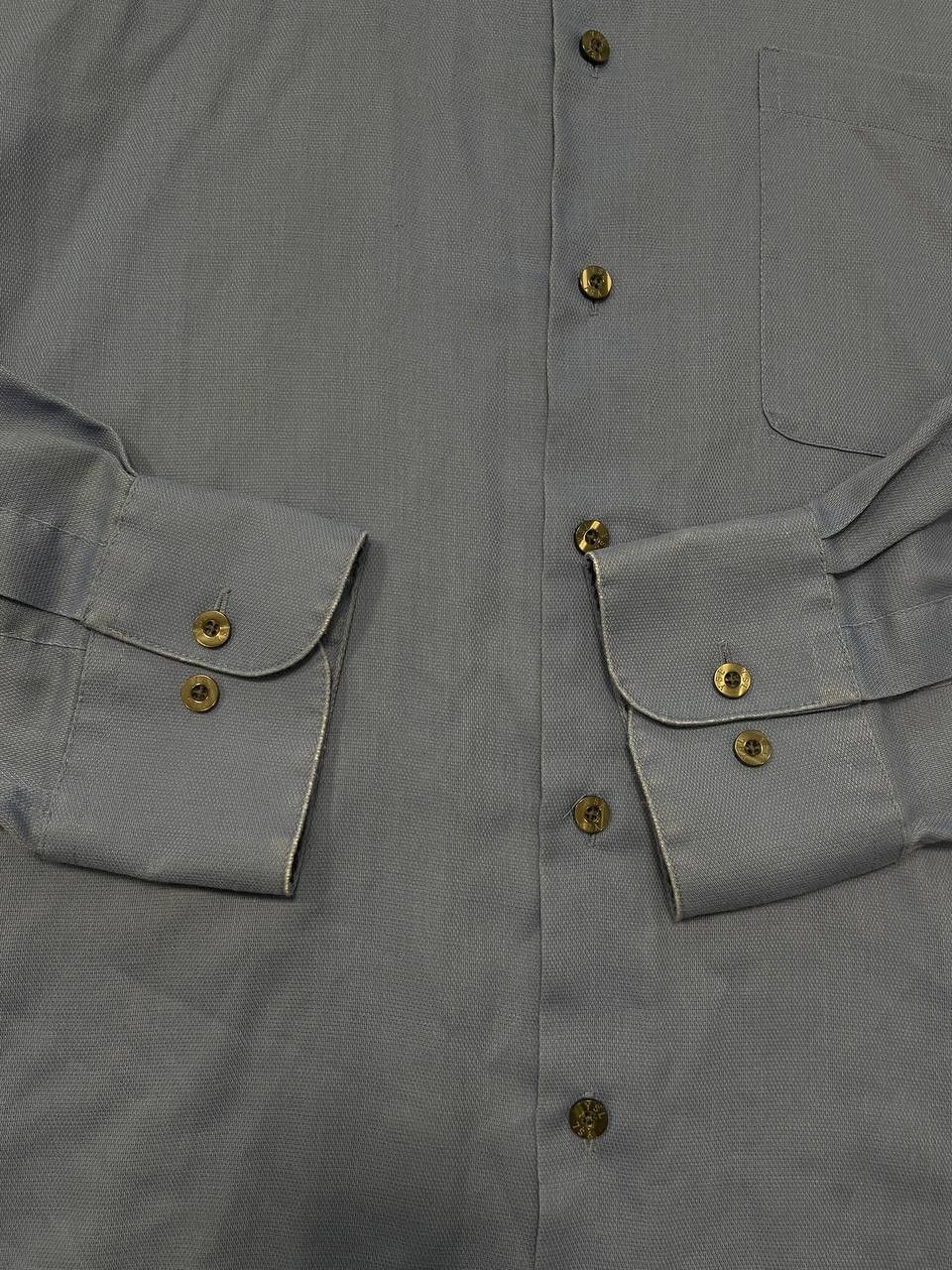 Yves Saint Laurent Vintage Yves Saint Laurent Blue Shirt Men’s Cotton Blend 90s Size US XL / EU 56 / 4 - 4 Thumbnail