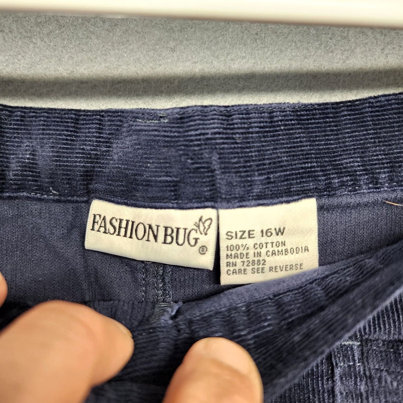 Vintage VINTAGE Fashion Bug Corduroy Skirt Women 16W Blue Pencil Long Office Preppy City Womens Size 38" / US 16 / IT 52 - 3 Thumbnail