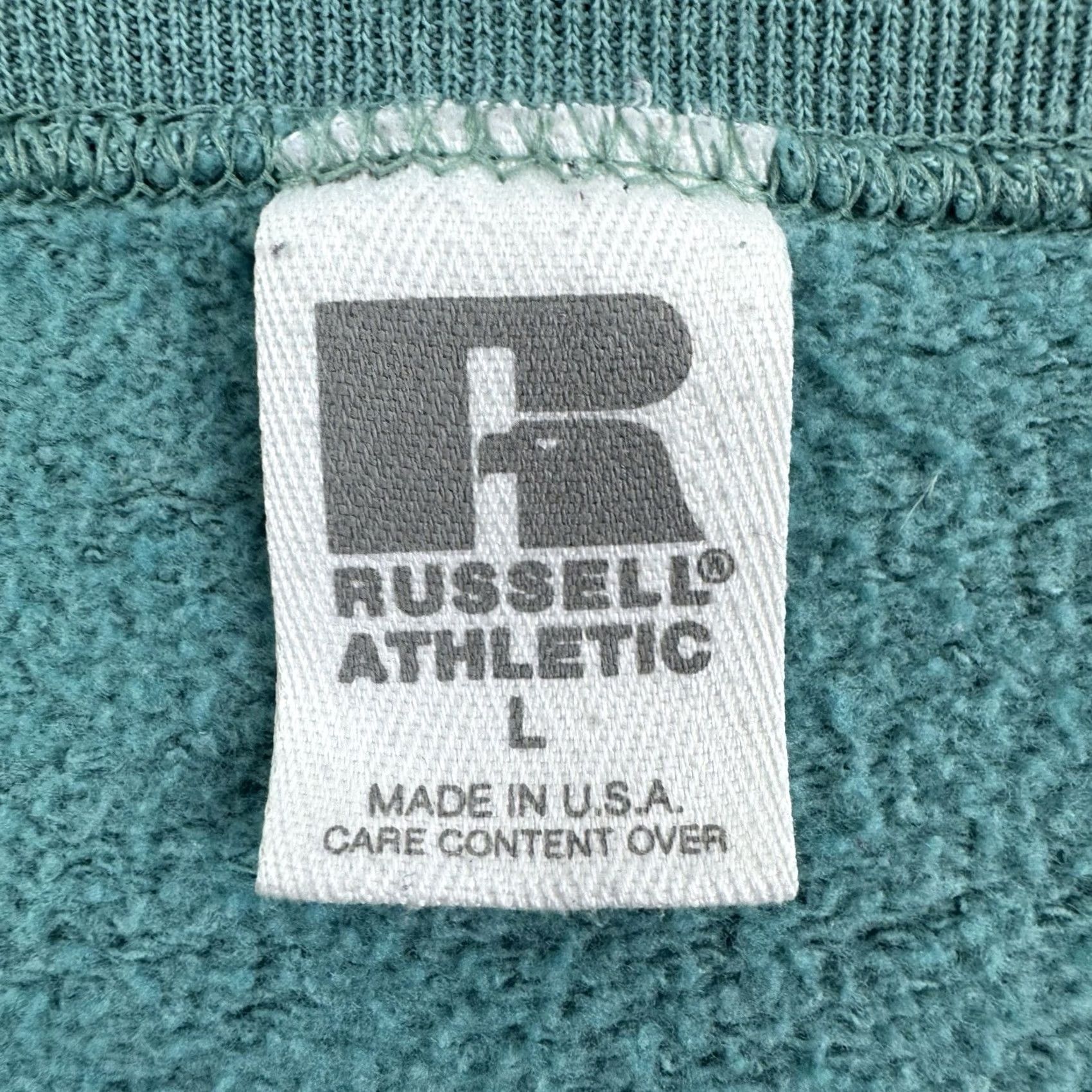 Russell Athletic VINTAGE Russell Athletic Sweatshirt Womens Large Teal Crewneck Made In USA 90s Size L / US 10 / IT 46 - 5 Thumbnail