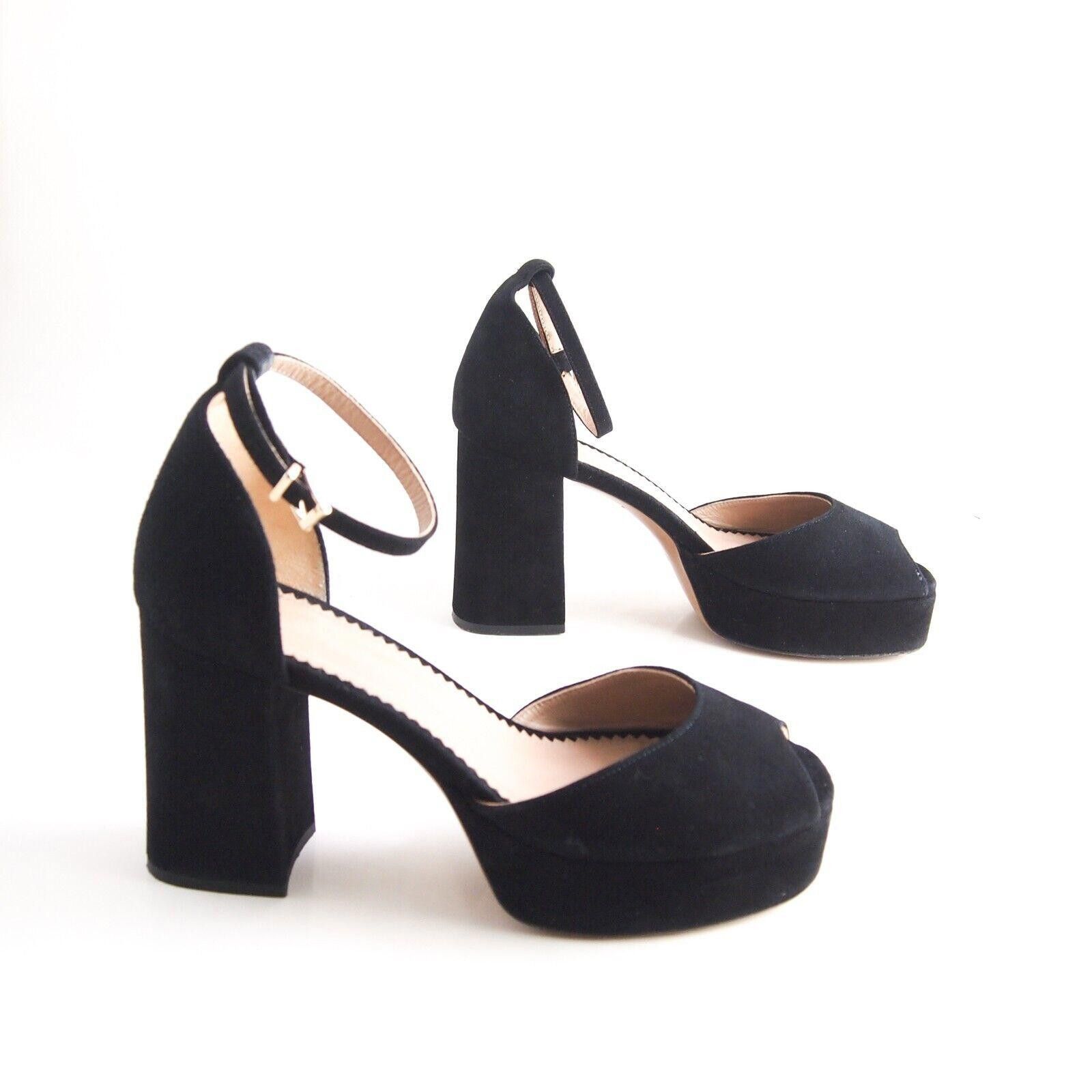 Maje Maje Platform Sandals Black Suede Size US 10 EU 40 Size US 10 / IT 40 - 5 Thumbnail