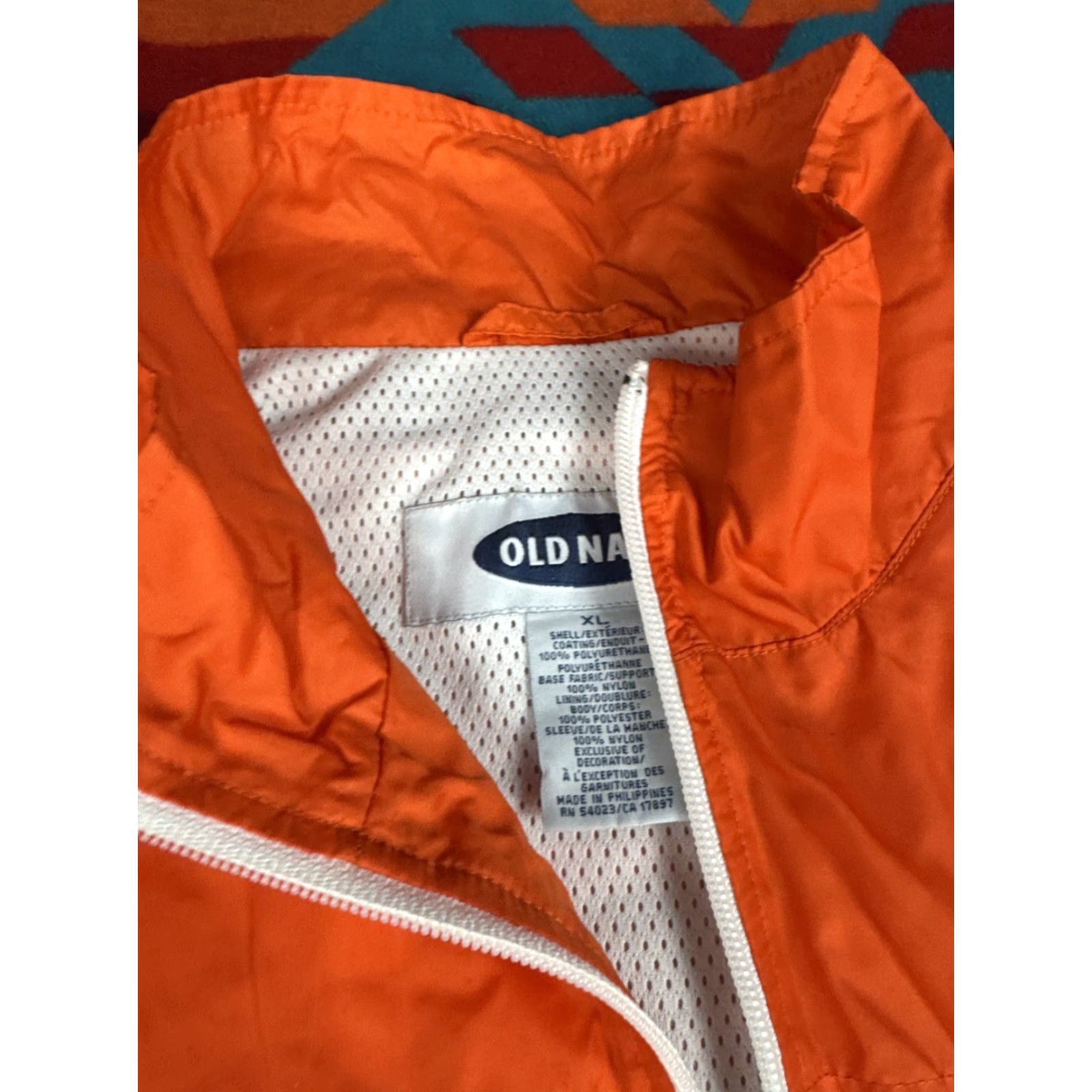 Old Navy Old Navy Windbreaker Coaches Jacket XL Men Orange XL Mens Windbreaker Coaches Jacket Size US XL / EU 56 / 4 - 3 Thumbnail