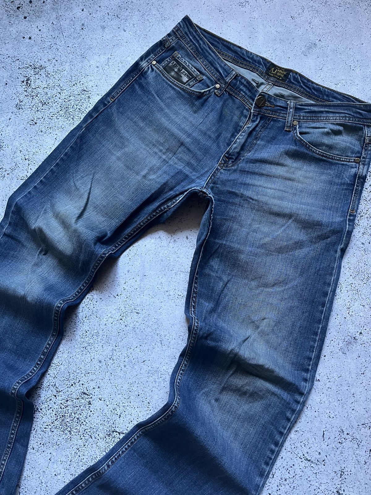 Armani × Vintage Vintage Armani Jeans Denim Metallic Logo Y2K USA Size US 34 / EU 50 - 9 Thumbnail