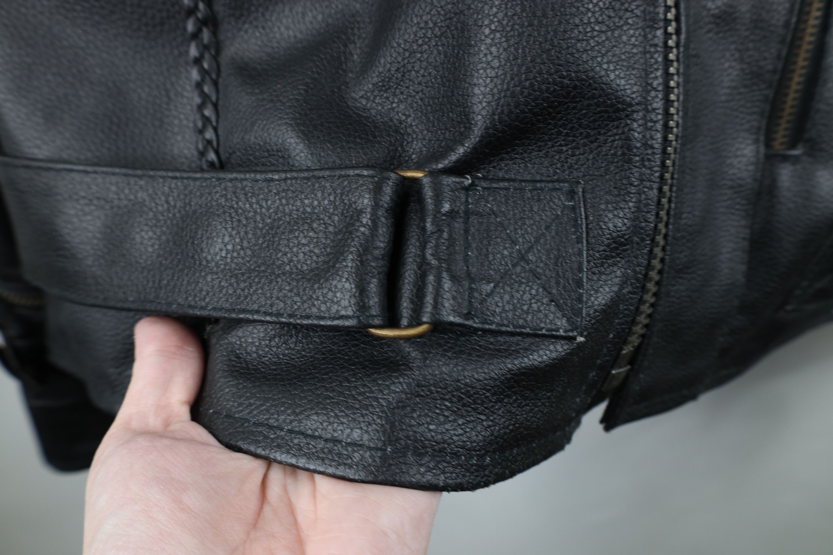 Vintage Vintage 90s Streetwear Heavyweight Leather Motorcycle Jacket Size US XXL / EU 58 / 5 - 6 Thumbnail