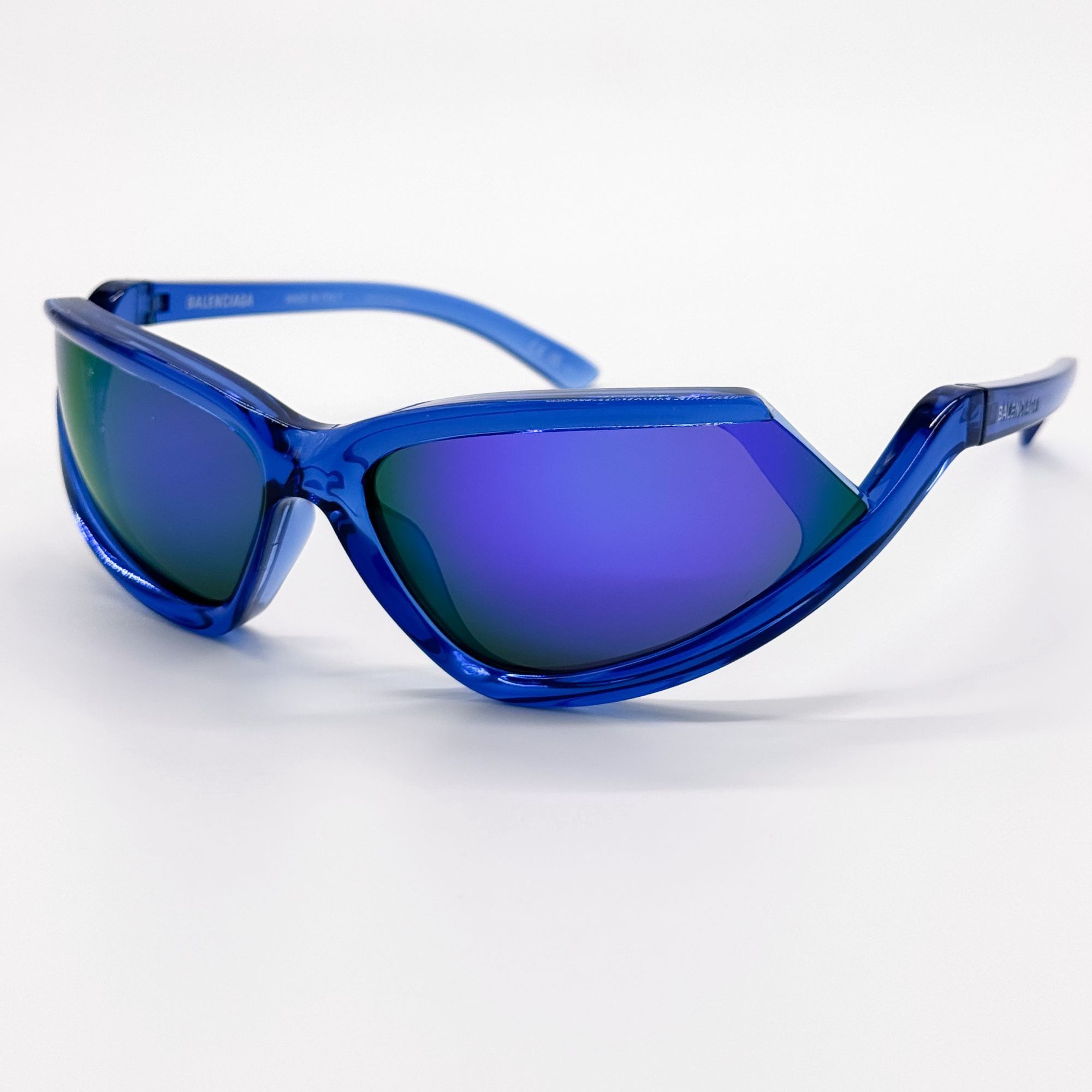 Balenciaga NEW BALENCIAGA BB0289S 004 SUNGLASSES BLUE GEOMETRIC EYEWEAR Size ONE SIZE - 2 Thumbnail