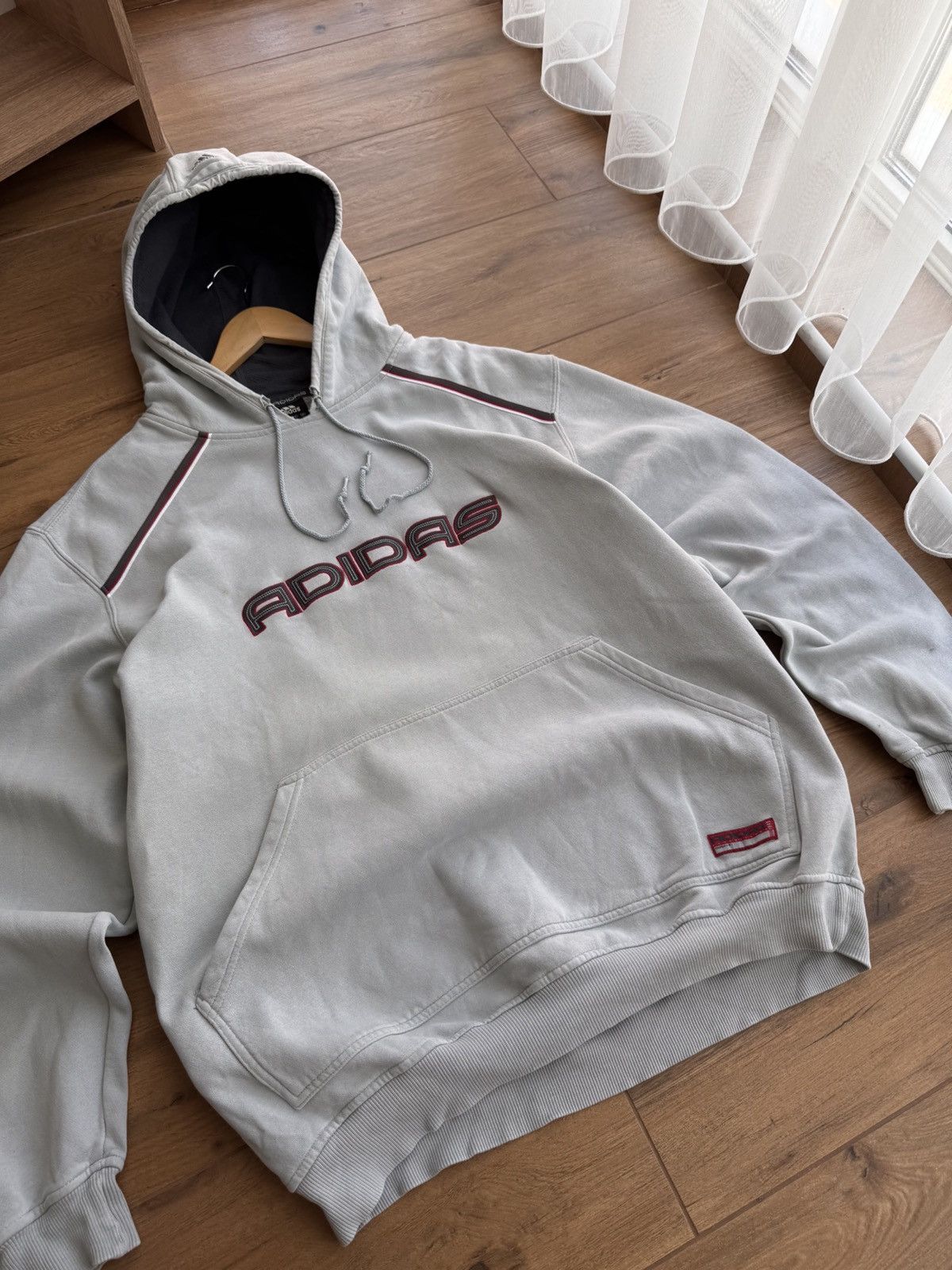 Vintage Vintage Adidas Big Logo Blue Streetwear SS02 Hoodie Size US XL / EU 56 / 4 - 10 Thumbnail