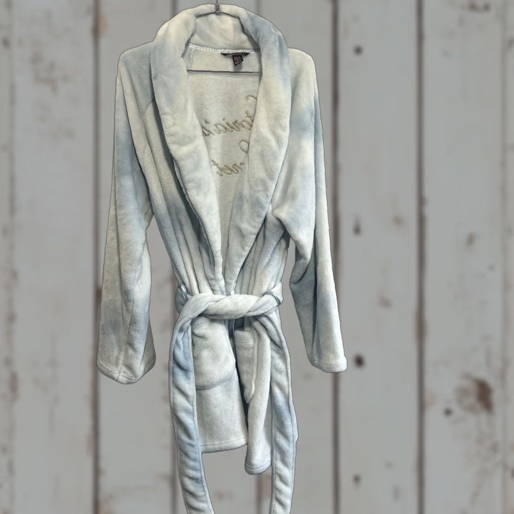 Victoria's Secret Victoria’s Secret Robe Bel ted Pockets Tie Dye Blue XL-XXL Women Kimono Soft Plush Belted Spa Relaxation Linen? Size ONE SIZE - 1 Thumbnail