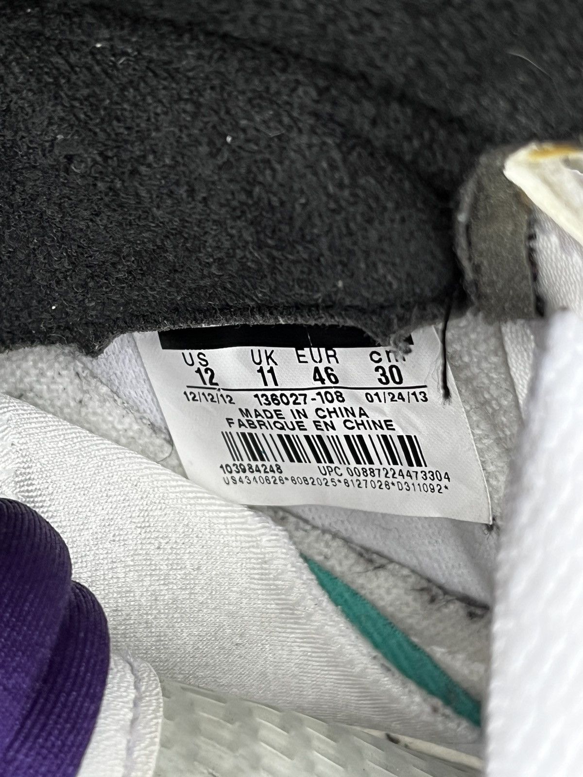 Jordan Brand Air Jordan 5 White Grape Sneakers (unisex) Size US 12 / EU 45 - 18 Thumbnail