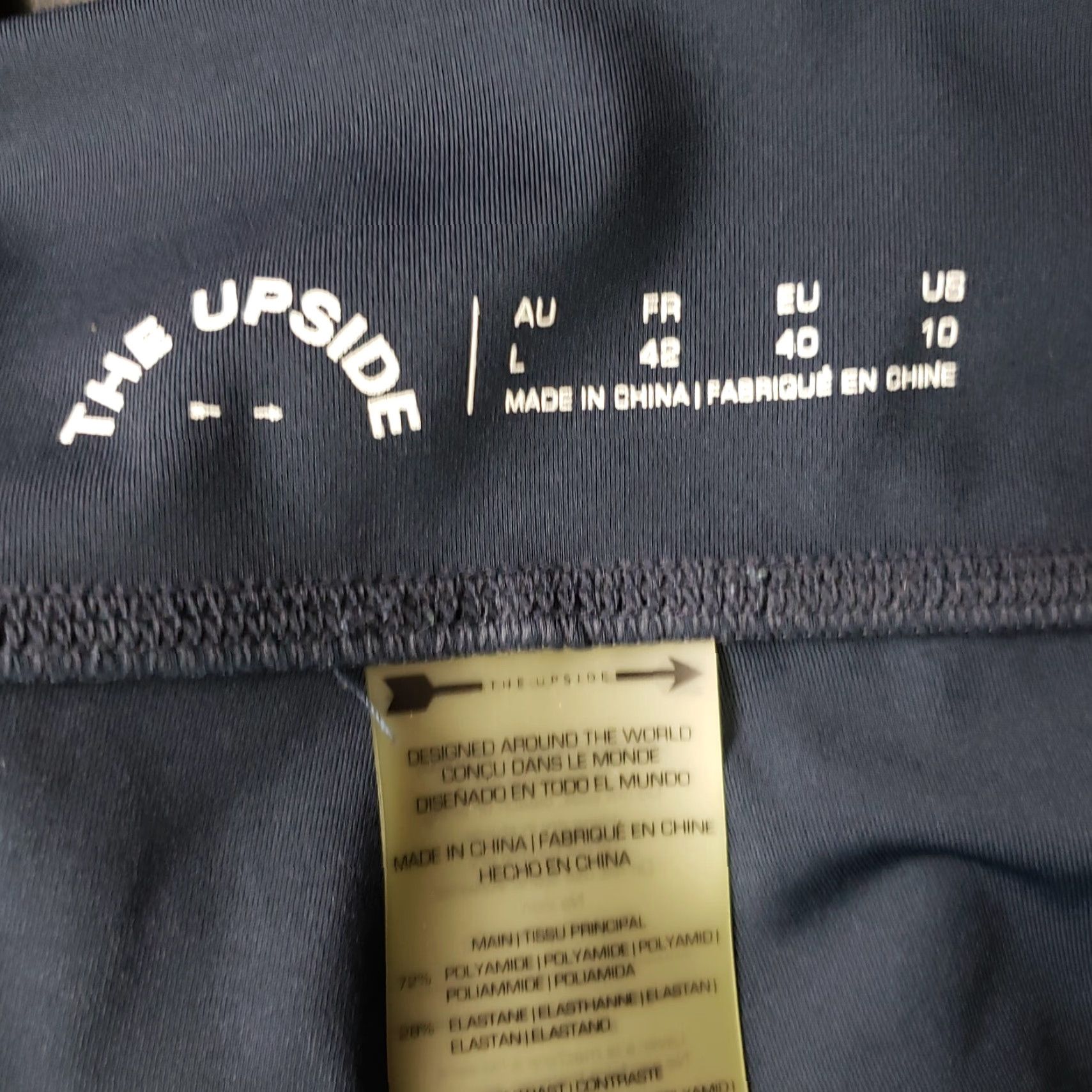 The Upside The Upside womens Cropped Leggings Sz 10 Blue Gray Perforated Size 32" / US 10 / IT 46 - 6 Thumbnail