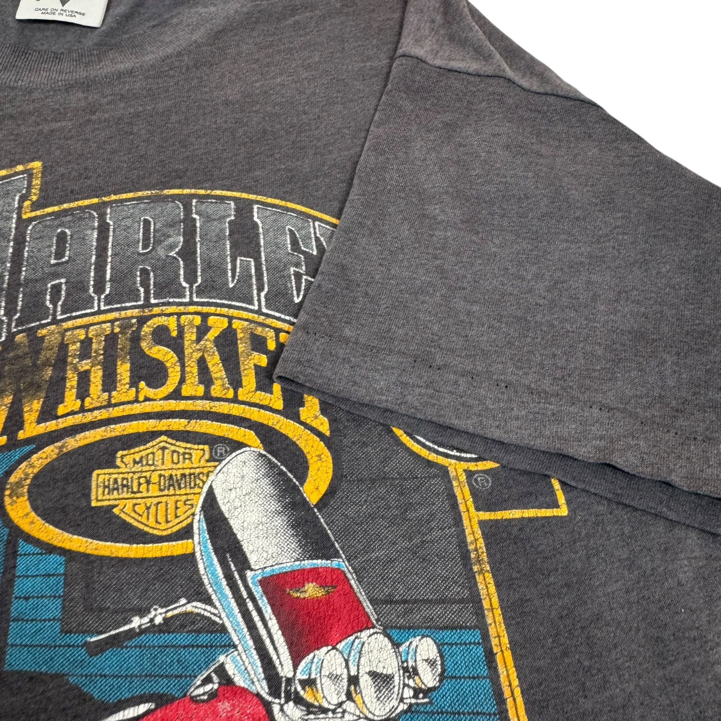 Harley Davidson Vintage Harley-Davidson Men's Gray Cotton 1988 T-Shirt Large Size US L / EU 52-54 / 3 - 4 Thumbnail