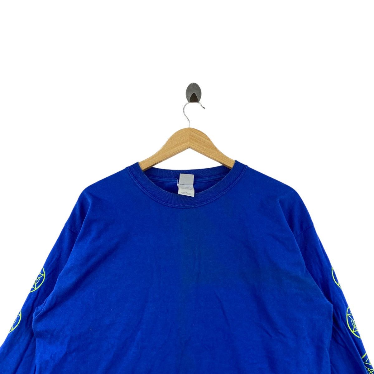 Vintage Vintage BAGAGA.ONE Logo Print Design Long Sleeve Blue Shirt Size US L / EU 52-54 / 3 - 4 Thumbnail
