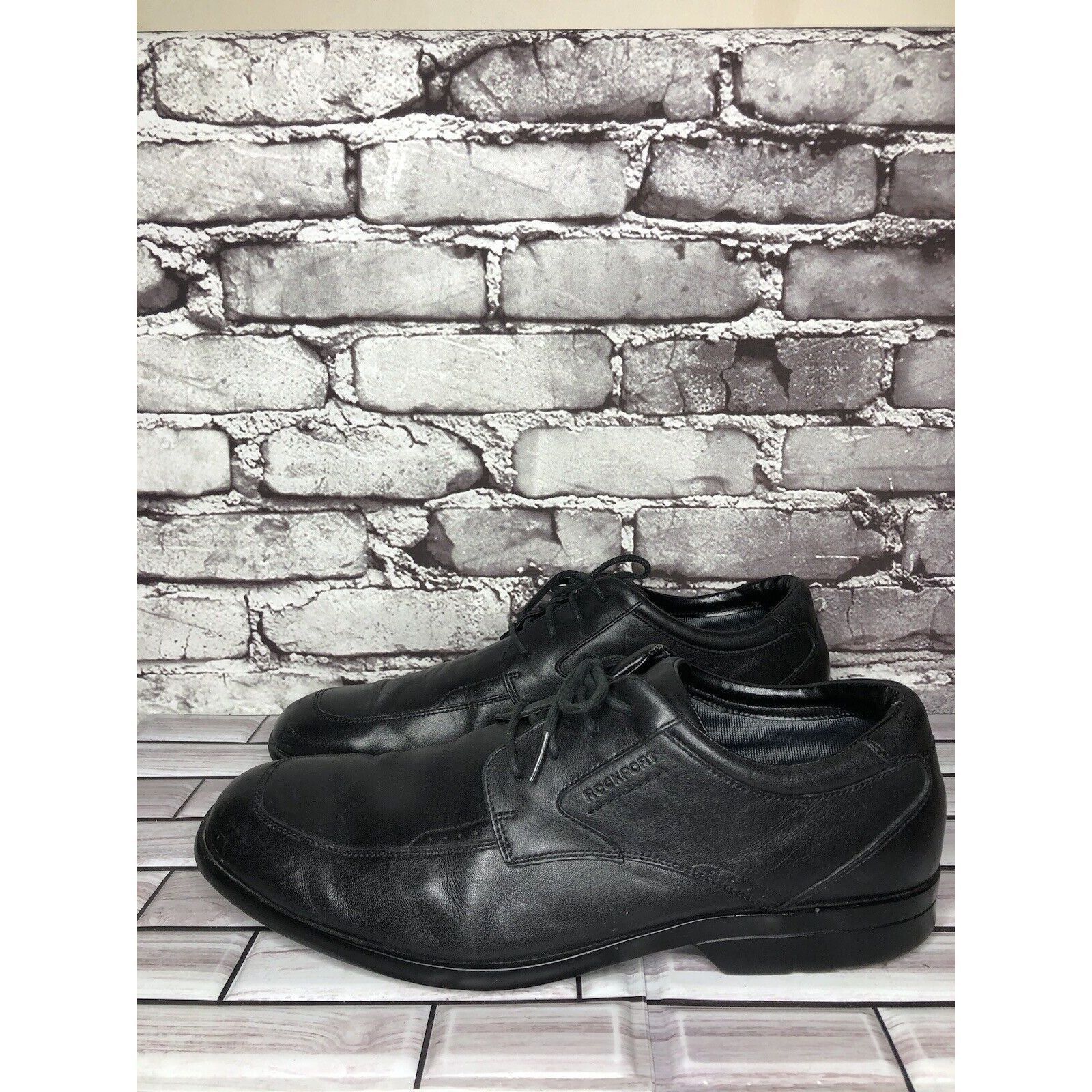 Rockport Rockport Adiprene Black Leather Oxfords Lace Up Casual Shoes Size US 11 / EU 44 - 16 Thumbnail