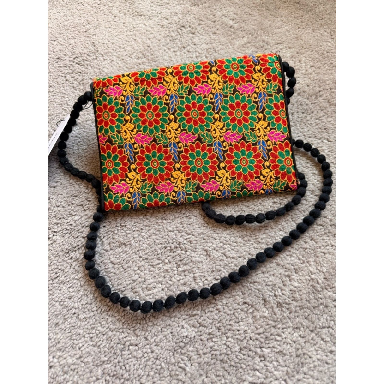 & Other Stories Savana Multicolor Floral Embroidered Crossbody Bag Size ONE SIZE - 4 Thumbnail