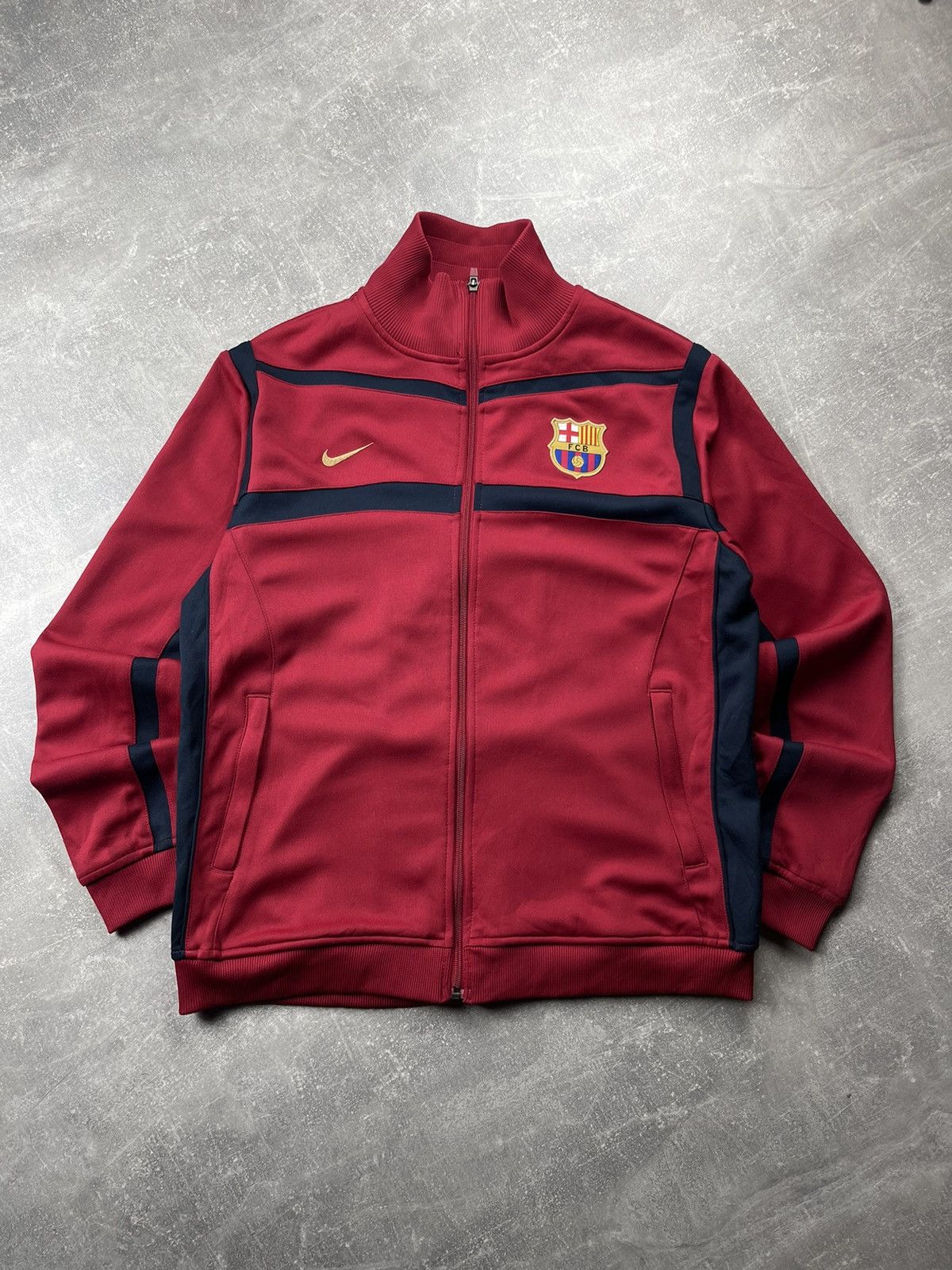Nike Nike FC Barcelona 2007 Track Jacket Red Navy Size US L / EU 52-54 / 3 - 2 Thumbnail