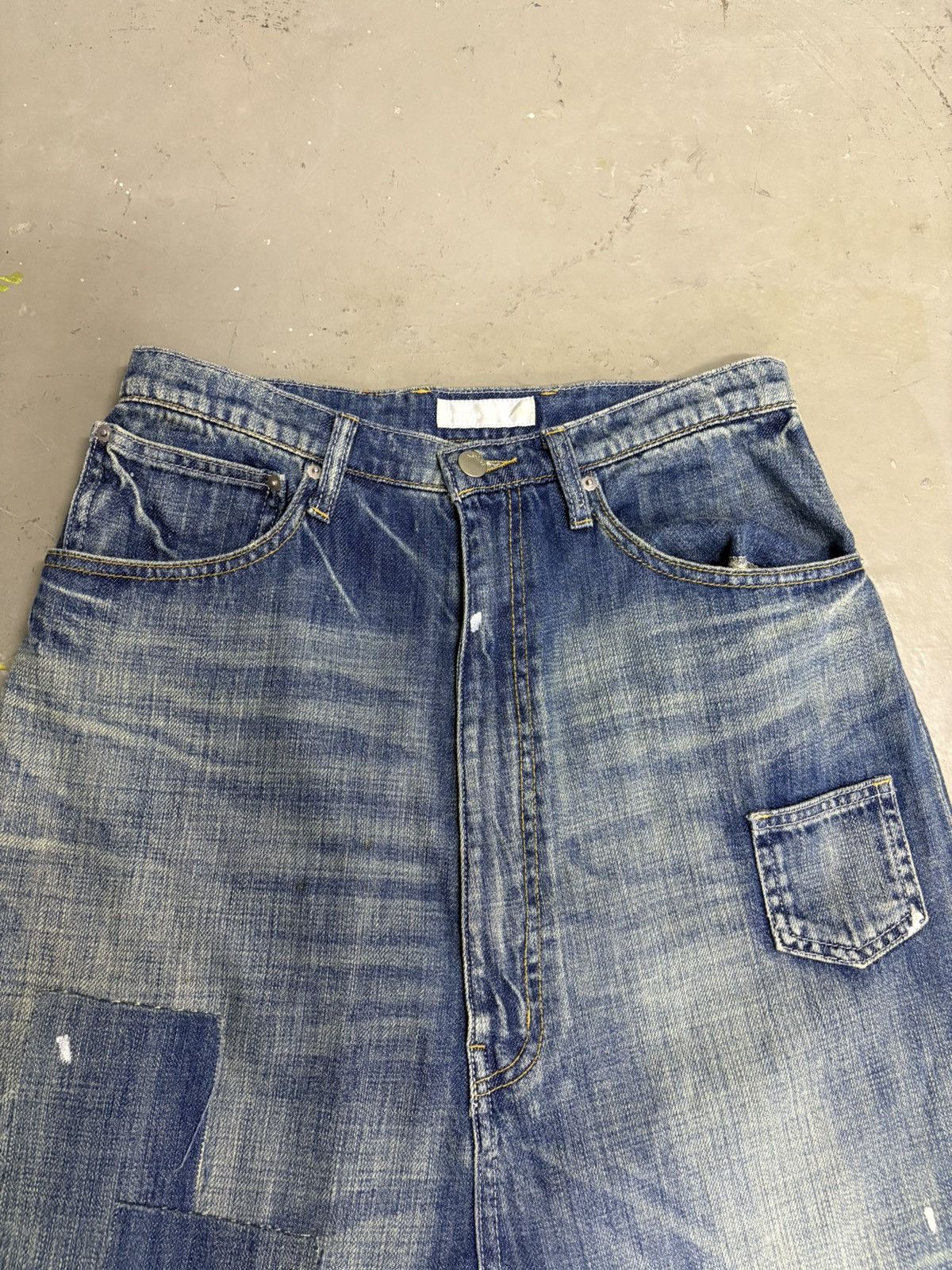 Issey Miyake × Ne-Net Ne-Net Issey Miyake Paint Splatter Patchwork Capri Pants Size US 30 / EU 46 - 2 Thumbnail