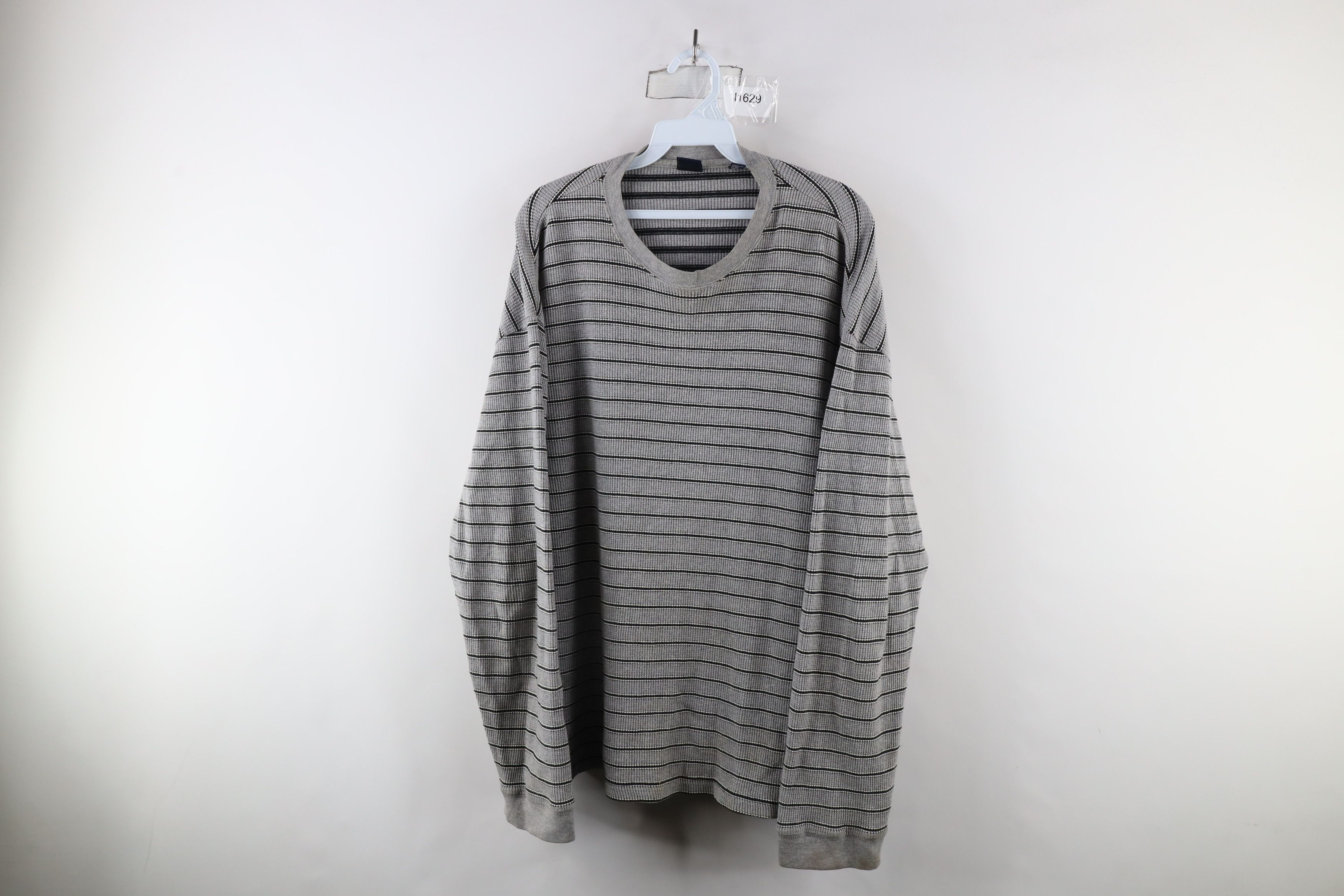 Gap × Vintage Vintage 90s Gap Waffle Knit Long Sleeve T-Shirt Gray USA Size US XL / EU 56 / 4 - 1 Thumbnail