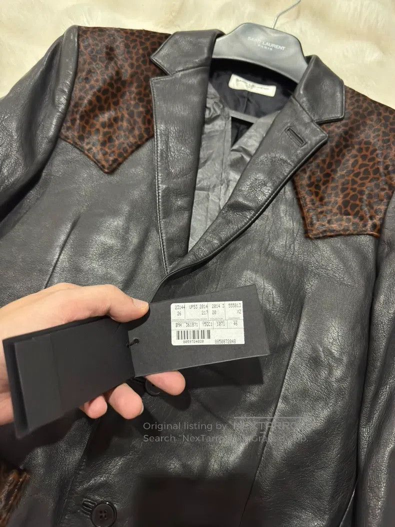 Saint Laurent Paris Saint Laurent Paris Leopard Print Men's Leather Jacket Size US S / EU 44-46 / 1 - 5 Thumbnail