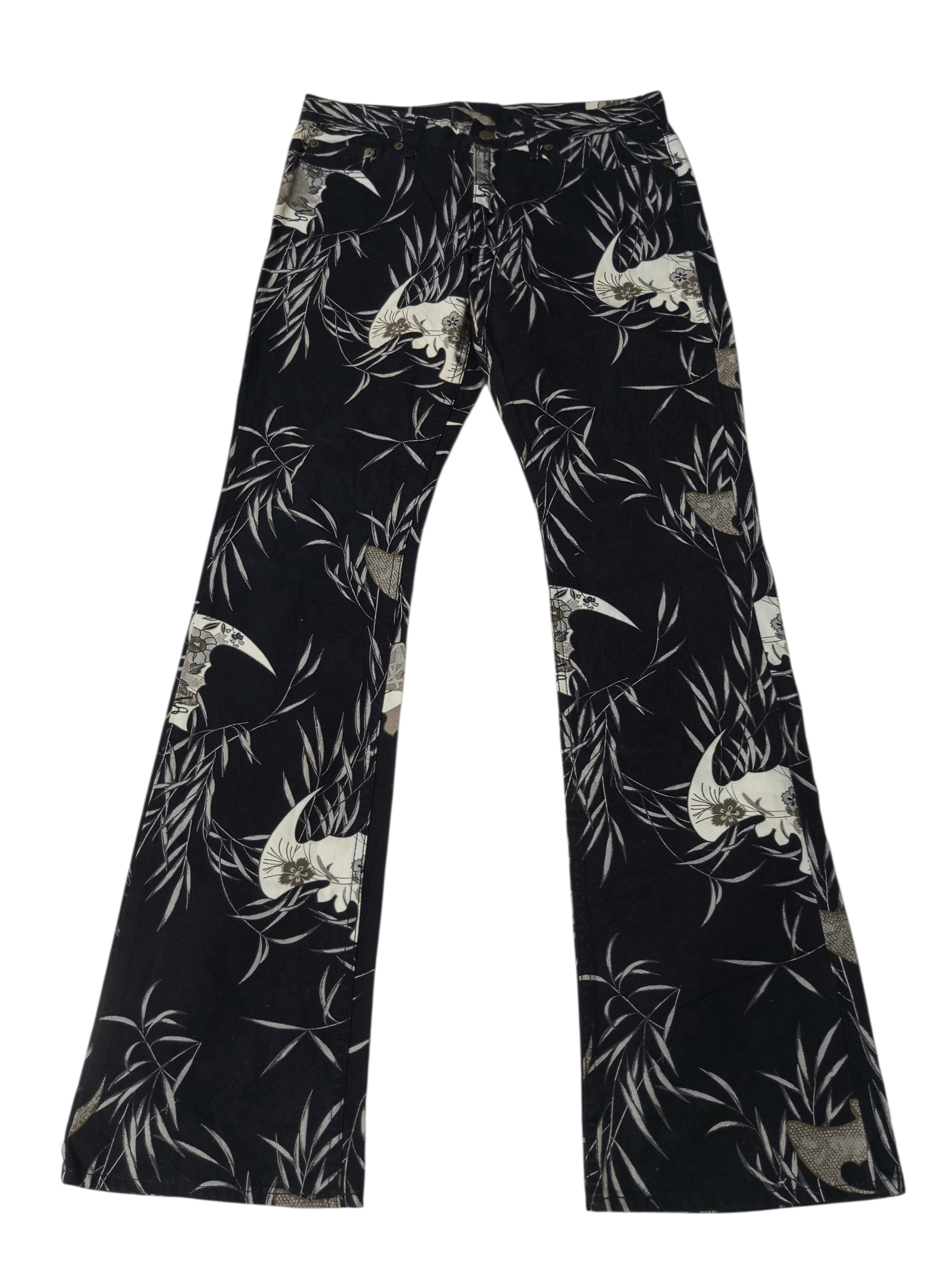Hysteric Glamour Vintage glamdy full print bats flared denim Size US 32 / EU 48 - 2 Thumbnail