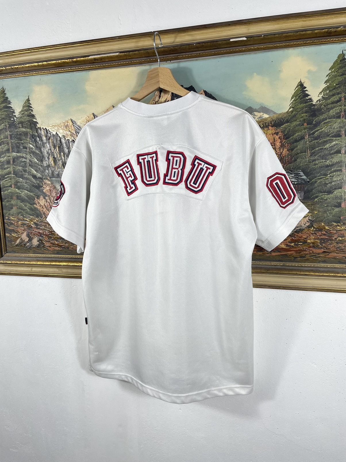 Fubu × Vintage White Retro 00s Fubu T shirt Tee Jersey Skate Baggy Loose Size US M / EU 48-50 / 2 - 9 Thumbnail