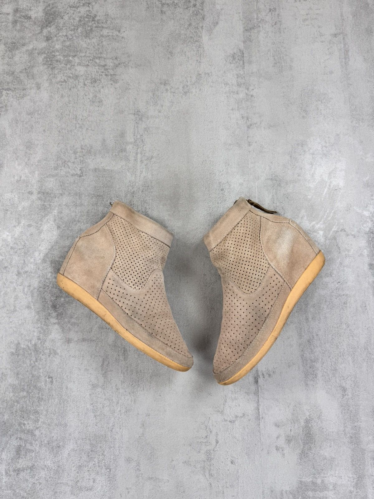 Other Shoes The Bear EMMY S Womens Suede wedge sneakers Perforated Size US 8 / IT 38 - 1 Thumbnail