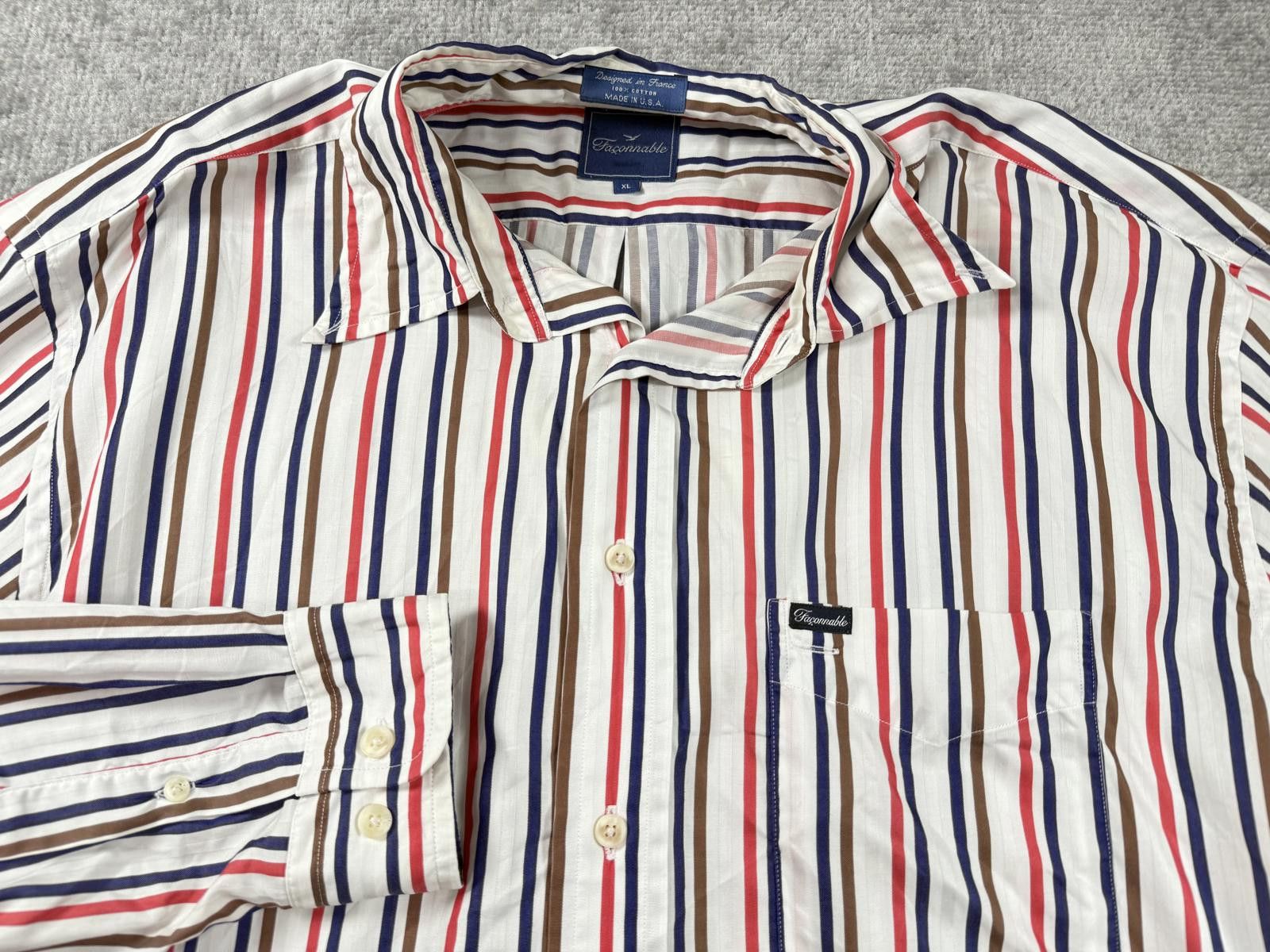 Faconnable Facconable Mens Shirt with Pocket Designed In France Size XL Size US XL / EU 56 / 4 - 1 Thumbnail