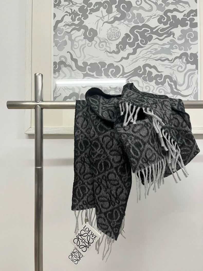 Loewe LOEWE Logo Embossed Wool Scarf - dmc Size ONE SIZE - 1 Thumbnail