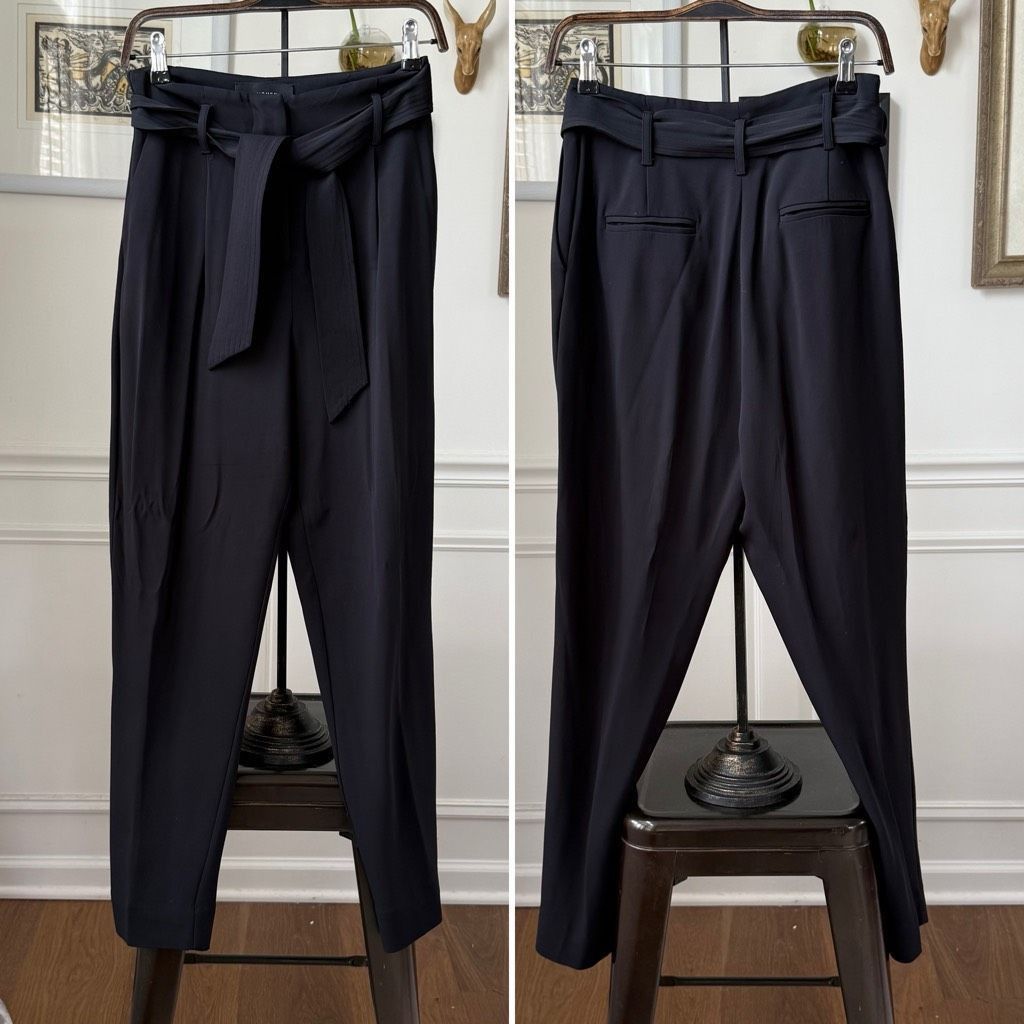 Equipment Equipment Femme Black High Waisted Belted Taper Trousers $32 Size 26" / US 2 / IT 38 - 1 Thumbnail