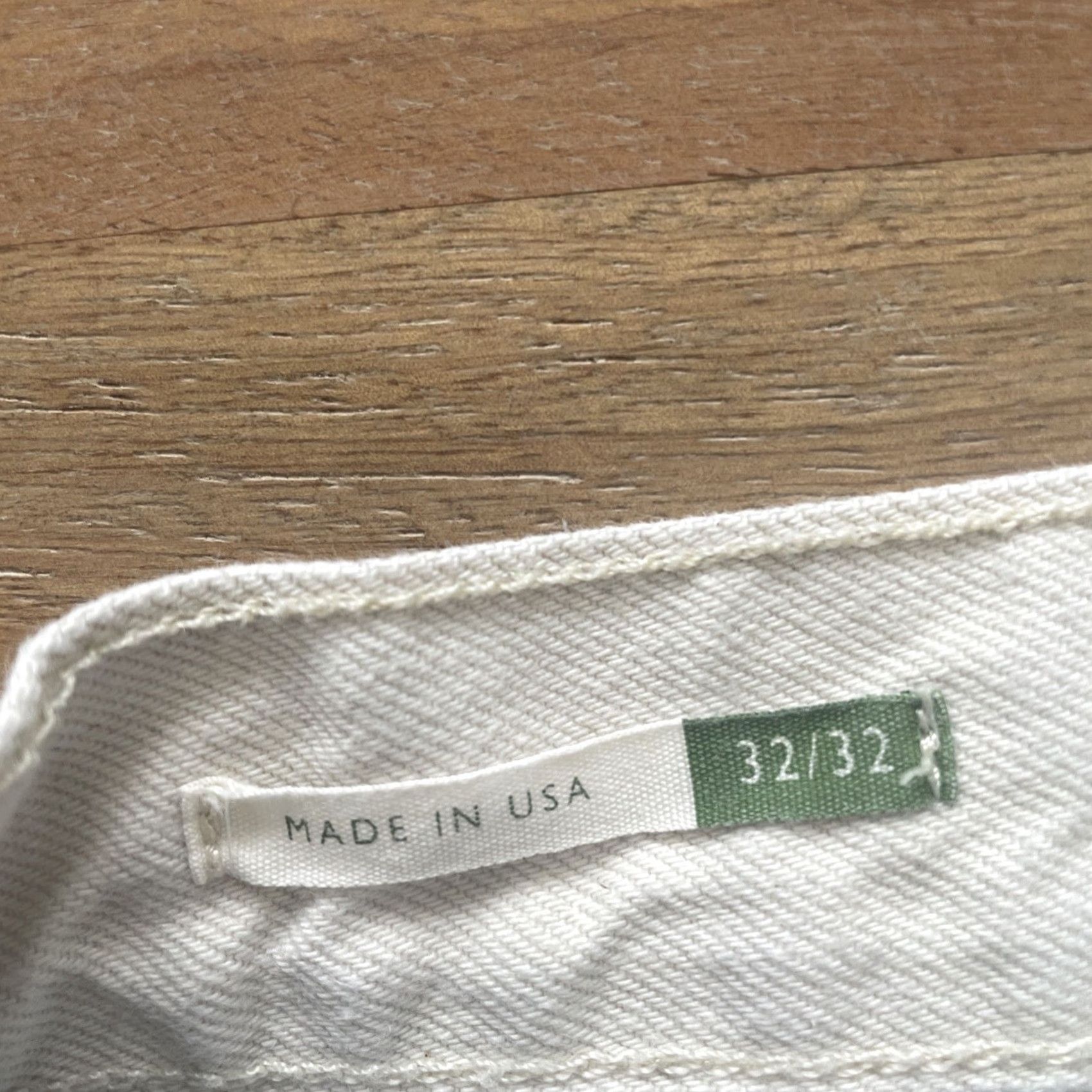 Sid Mashburn Sid Mashburn Jeans Mens 32x32 Button Fly Denim Ivory Straight Regular Size US 32 / EU 48 - 4 Thumbnail