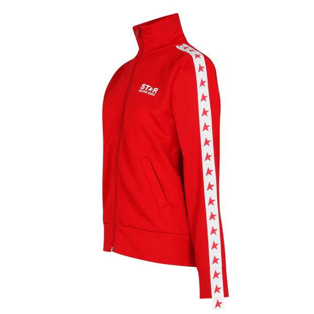 Golden Goose o1g2r1mq1024 Track Jacket in Red & White Size S / US 4 / IT 40 - 3 Thumbnail