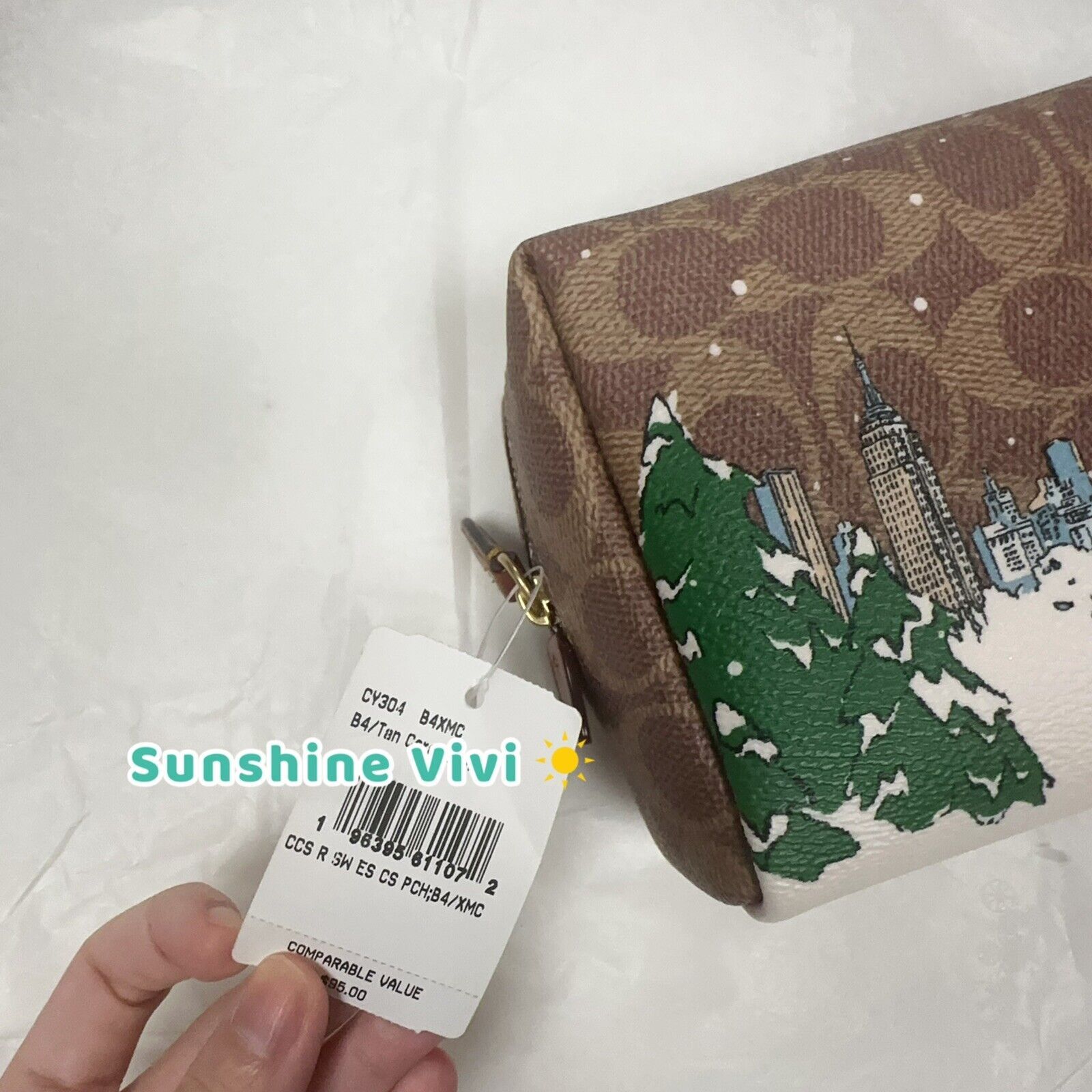 Coach NWT Limited COACH Rexy and Snowman Cosmetic Pouch Case CY304 Size ONE SIZE - 5 Thumbnail