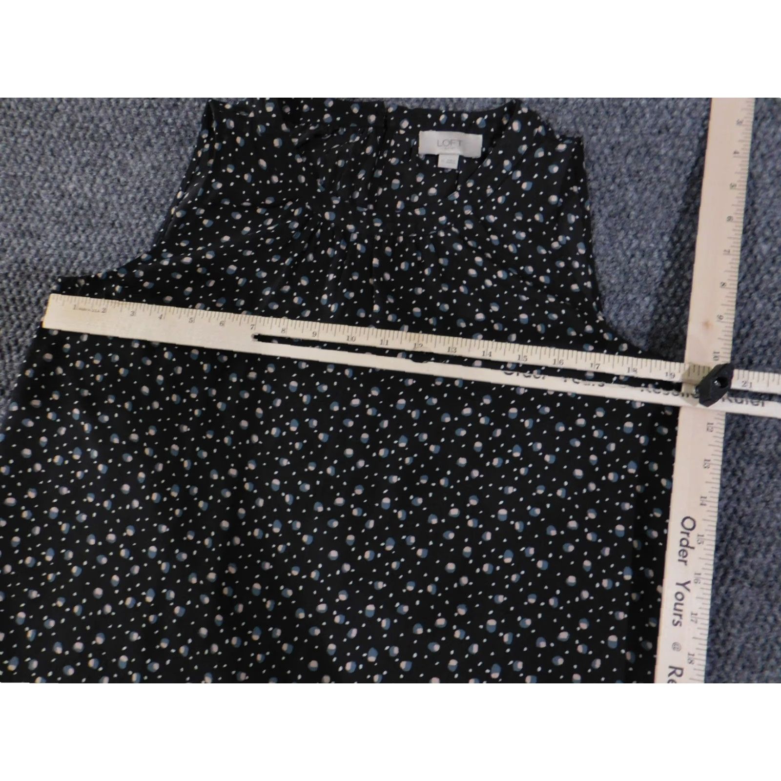 Ann Taylor Loft Blouse Womens S Black Sleeveless Polka Dot High Neck Lightweight Round Neck Pullover Casual Polyester Knit Ann Taylor Loft Size S / US 4 / IT 40 - 4 Thumbnail